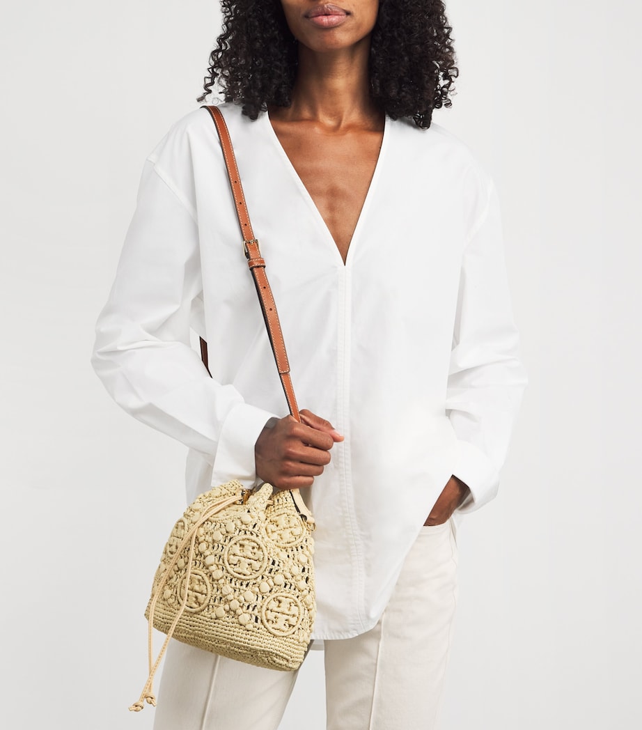 Raffia Monogram Bucket Bag 254 Image 2