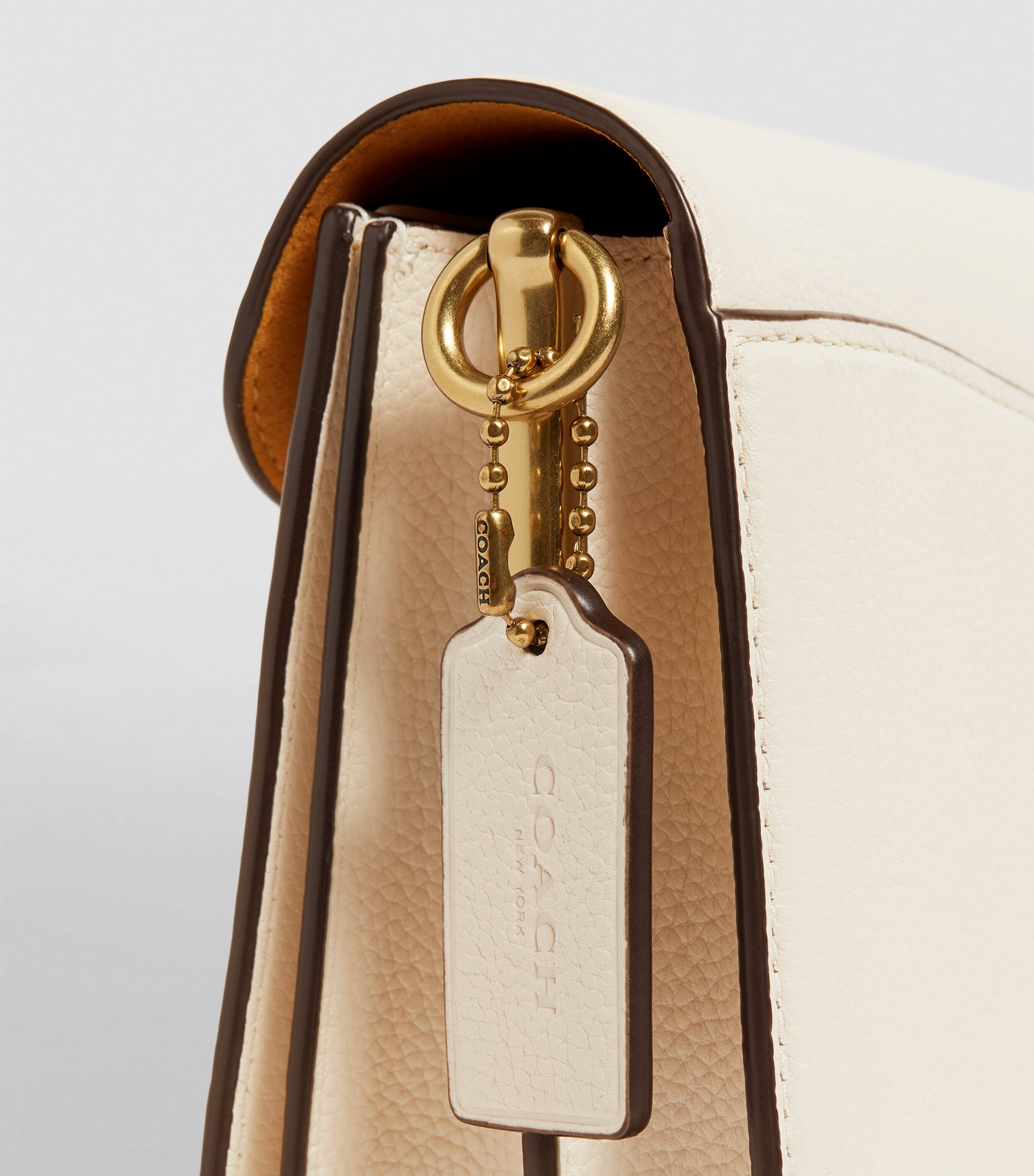 Coach Pebbled Leather Tabby Shoulder Bag Chalk Image 6