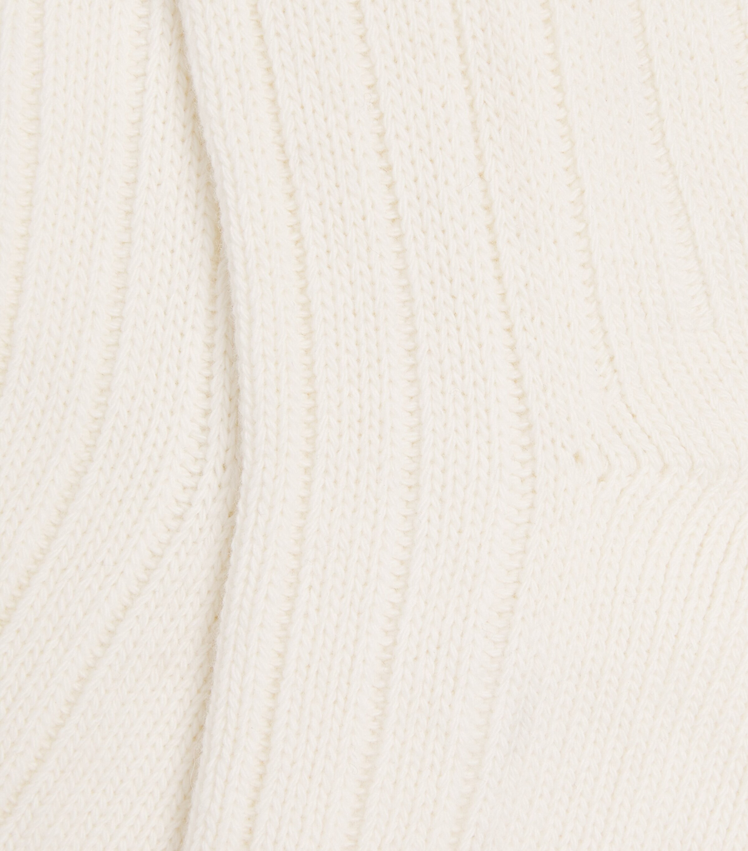 Eleventy Mens Wool-Cashmere Blend Ribbed Socks Bianco Image 2