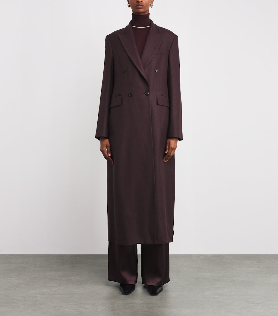 Wool-Blend Double-Breasted Duster Coat MOSTO Image 3