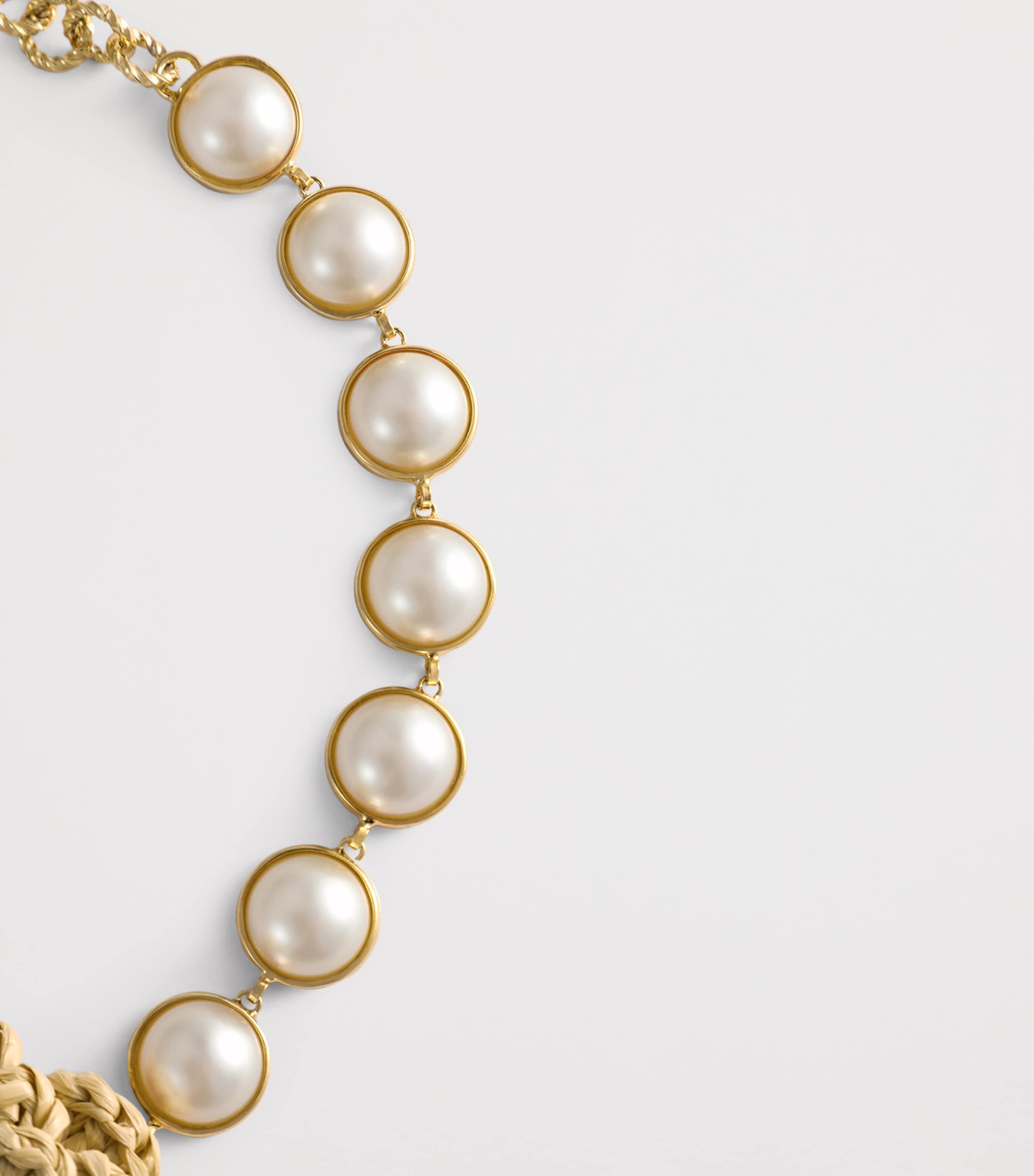 Faux Pearl Flower Necklace ZOO00-GOLD Image 4