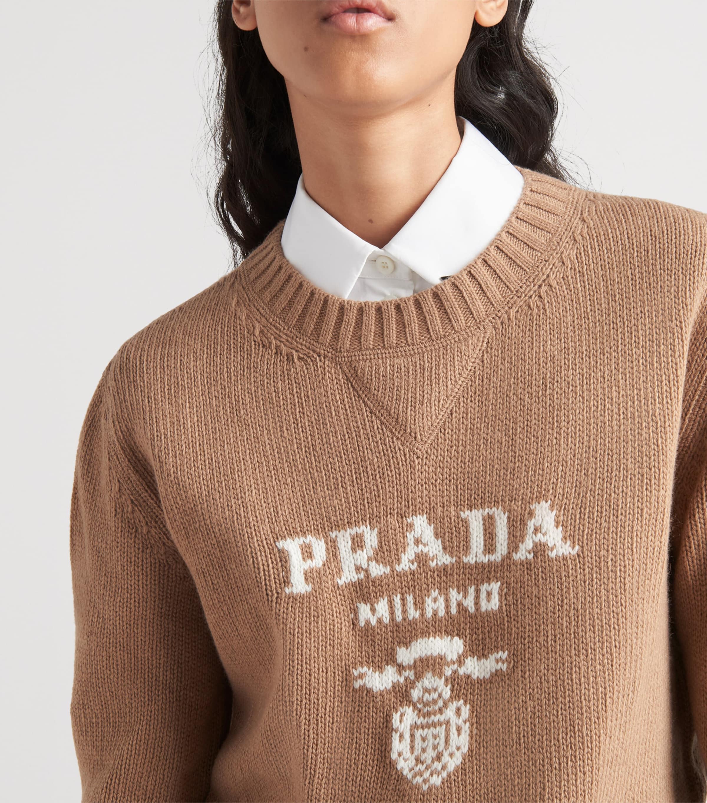 Wool-Cashmere Logo Sweater F0040 Image 4