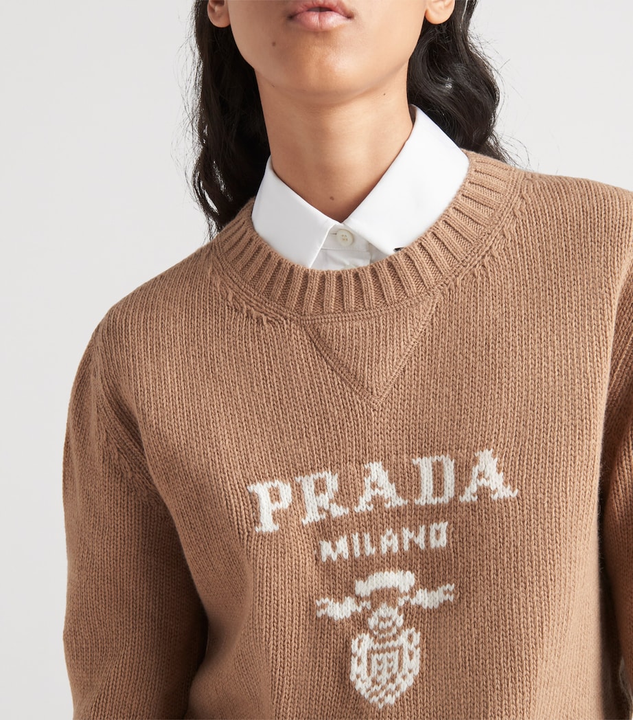 Wool-Cashmere Logo Sweater F0040 Image 4