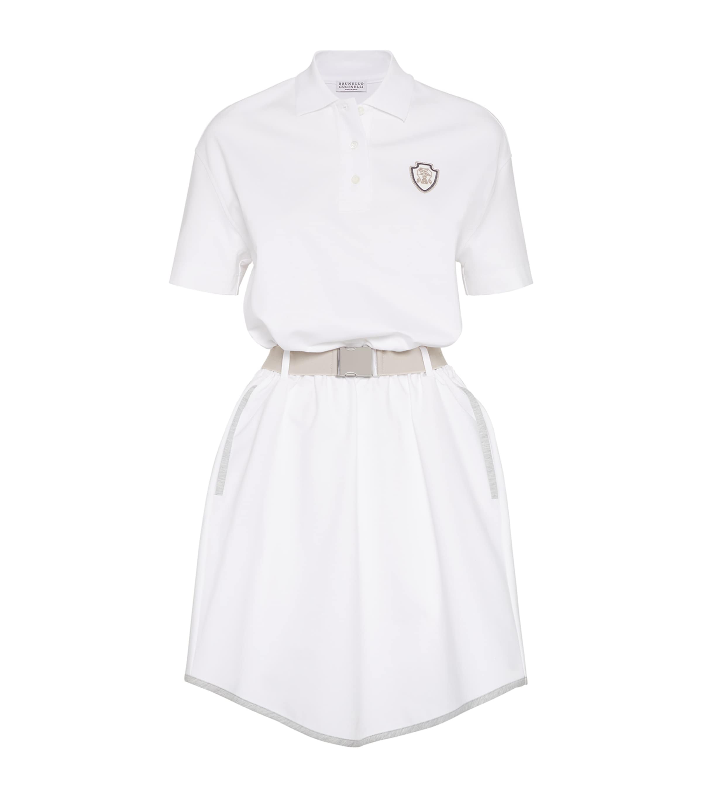 Brunello Cucinelli Couture Interlock Mini Dress In White