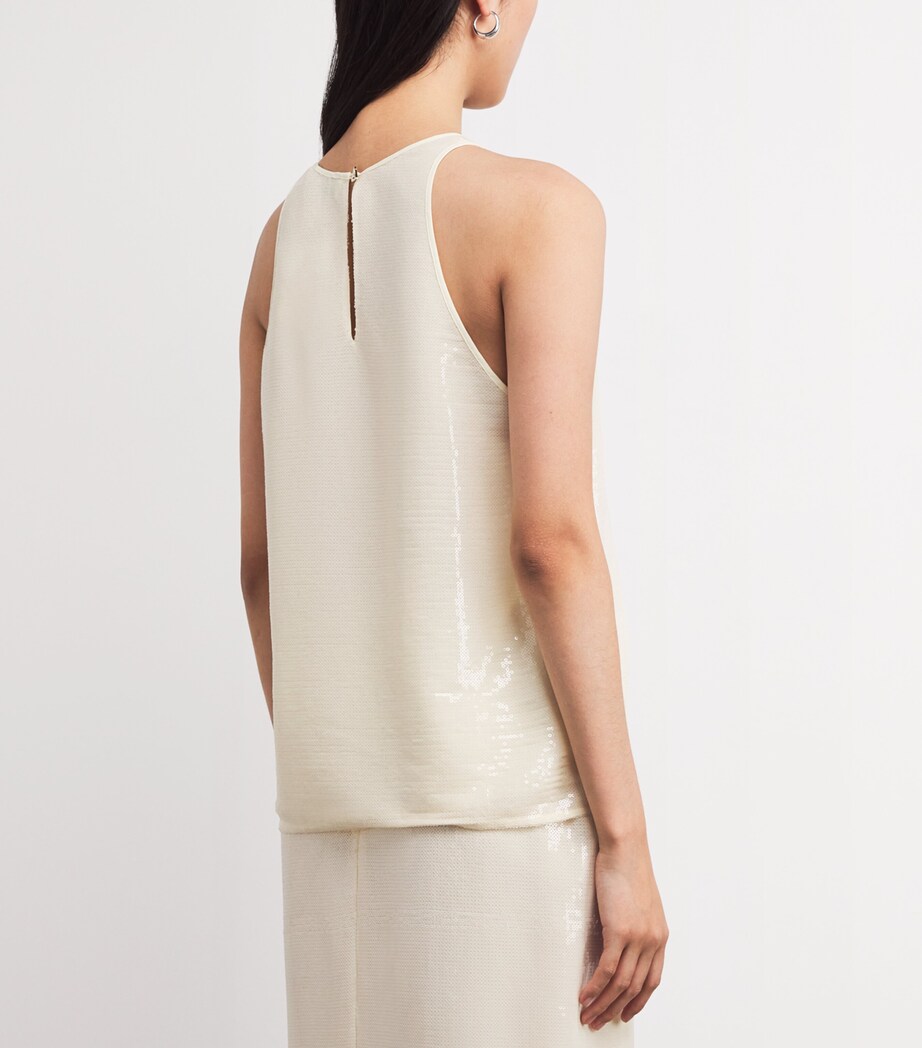 Sequin Lucia Sleeveless Top 111 PEARL Image 4
