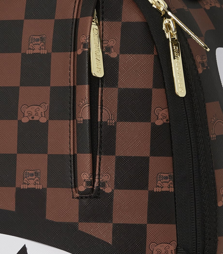 Peeking Character Check Backpack BROWN Image 6