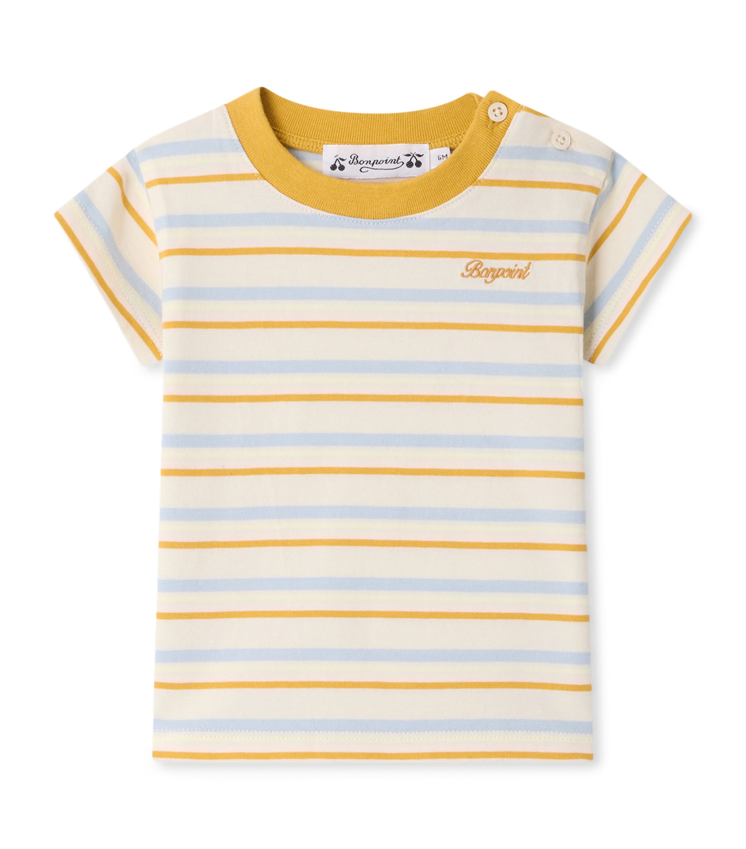 Bonpoint Cotton Stripe T-Shirt (6-18 Months) Ra Multicolore Image 1