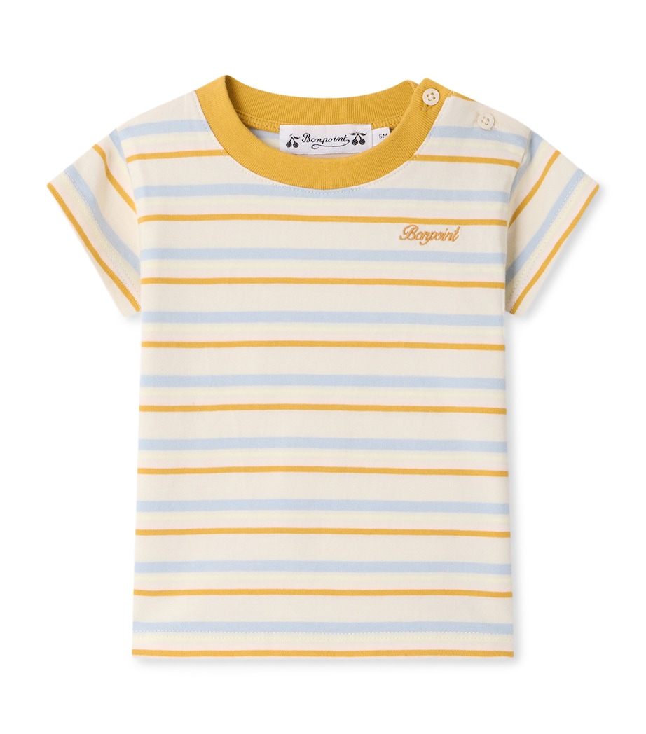 Bonpoint Cotton Stripe T-Shirt (6-18 Months) Ra Multicolore Image 1