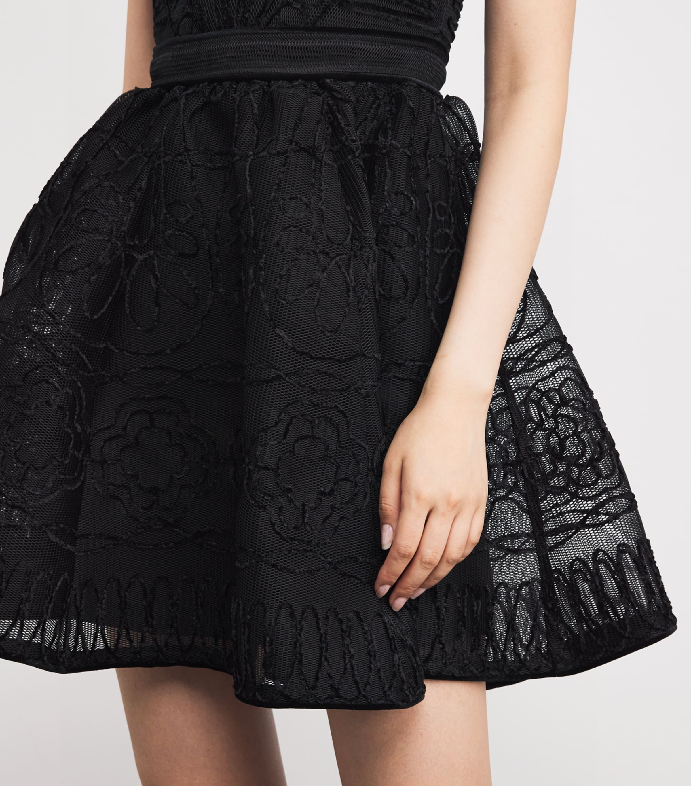 Knitted Mini Dress BLACK Image 4