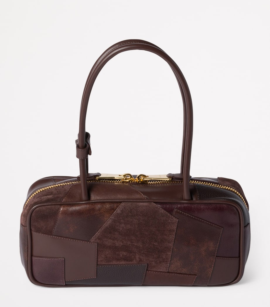 Leather Beau Patchwork Top-Handle Bag F0NBL Image 4