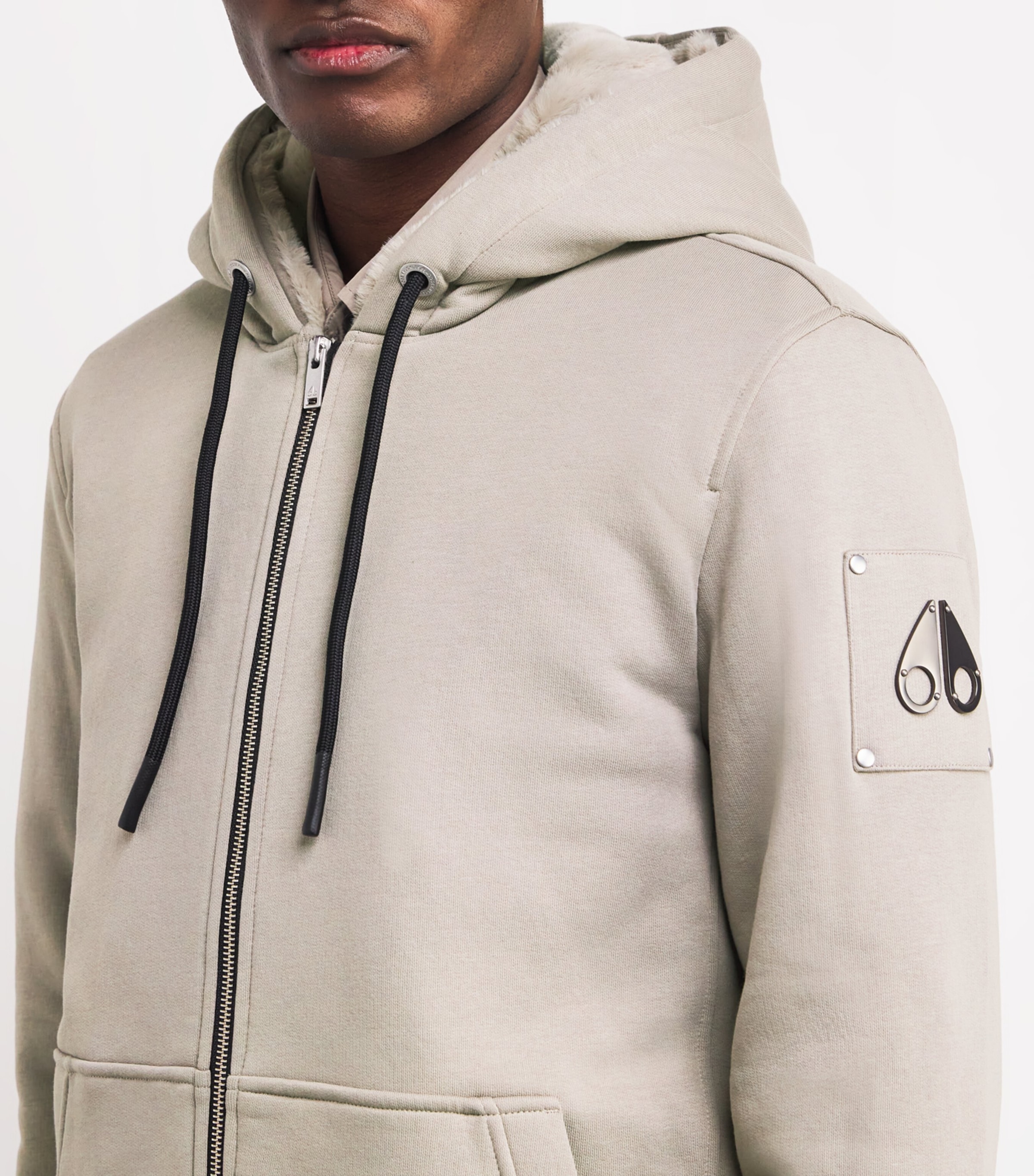Moose Knuckles Men's Linden Bunny Icon Zip Hoodie | Neiman