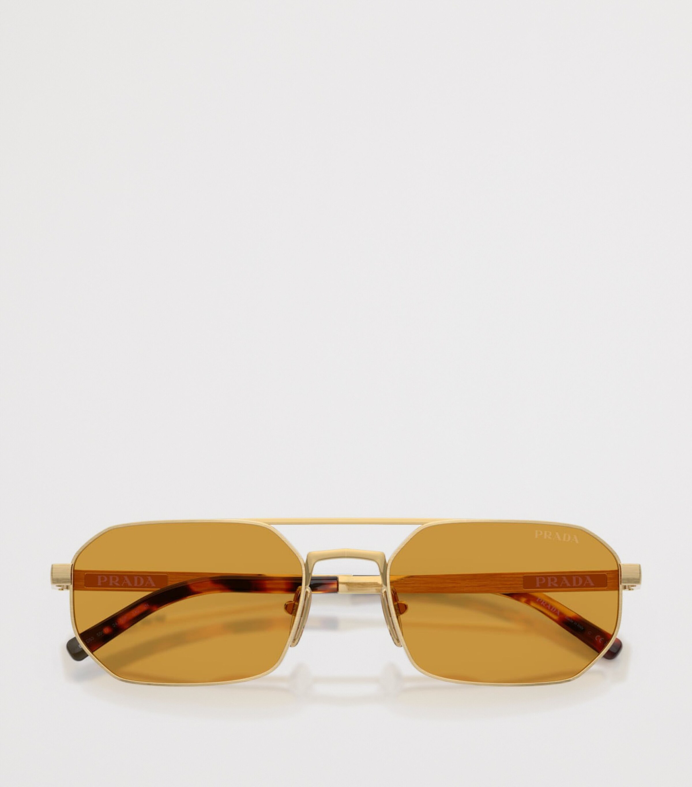 Prada Metal Irregular Sunglasses Gold Image 5