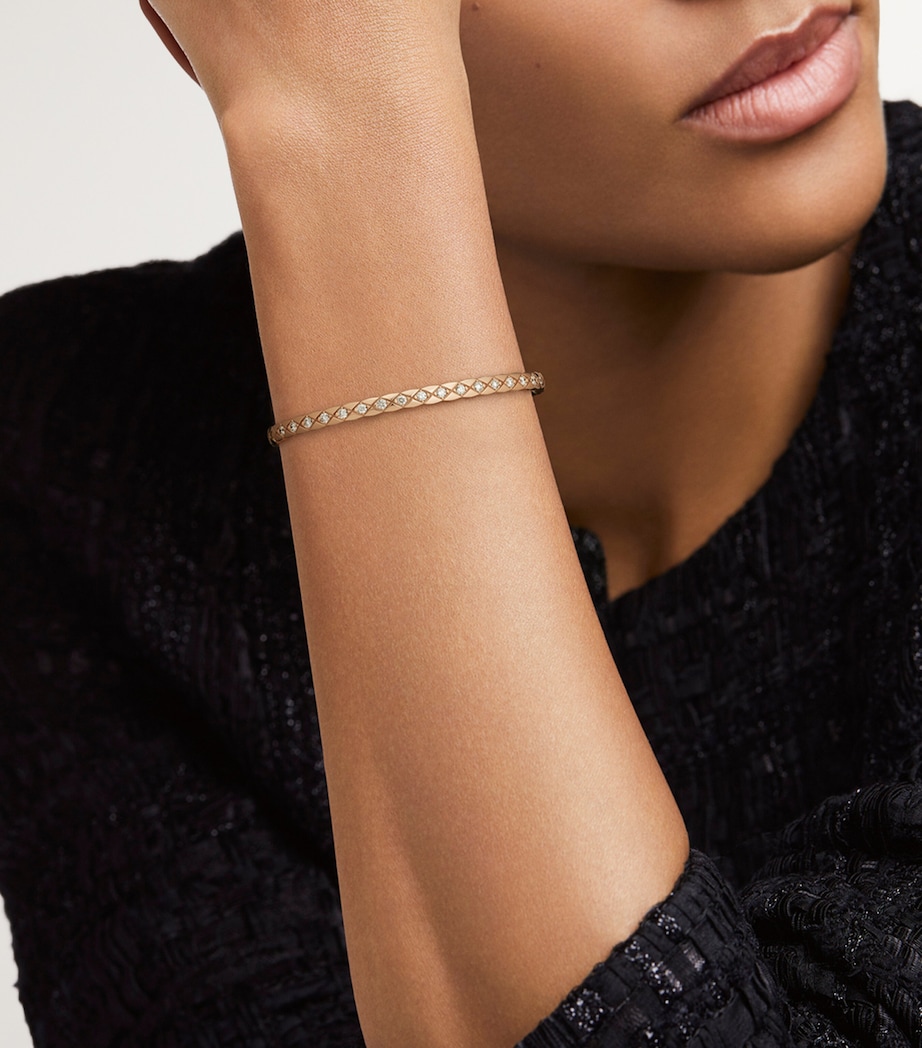 Beige Gold and Diamond Coco Crush Bangle BEIGE Image 4