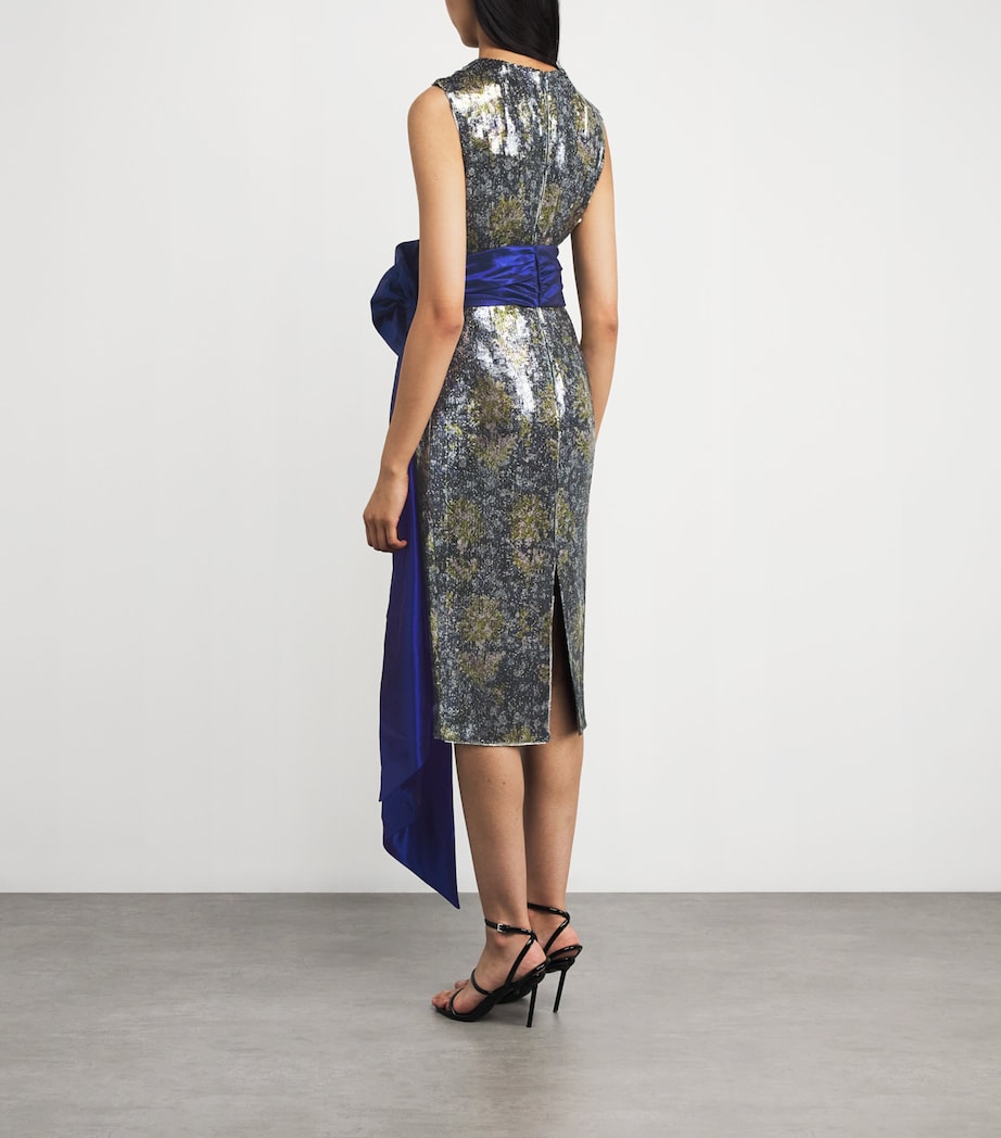 Sequin Midi Dress BLUE Image 3