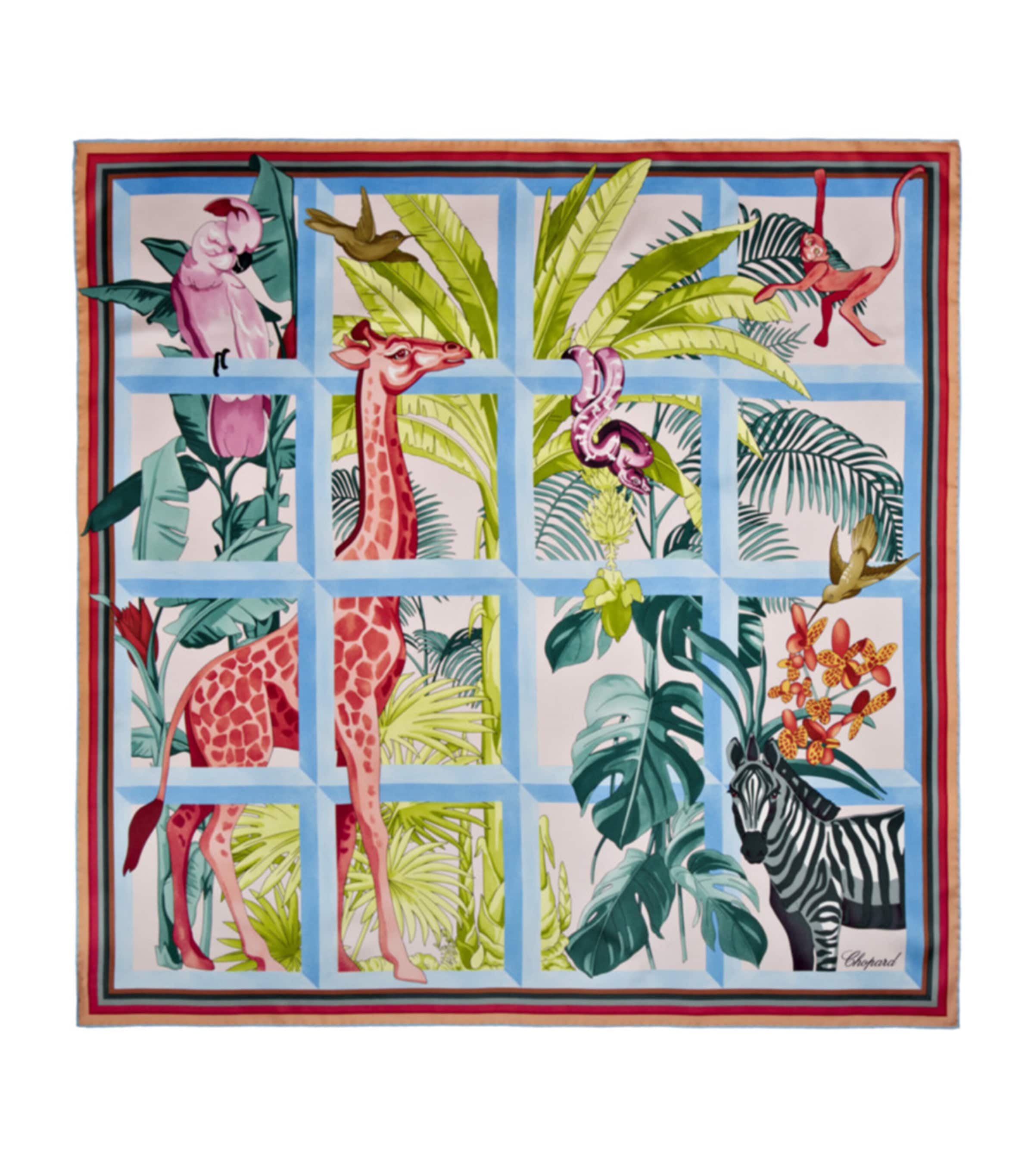 Silk Animal World Scarf NUDE Image 1