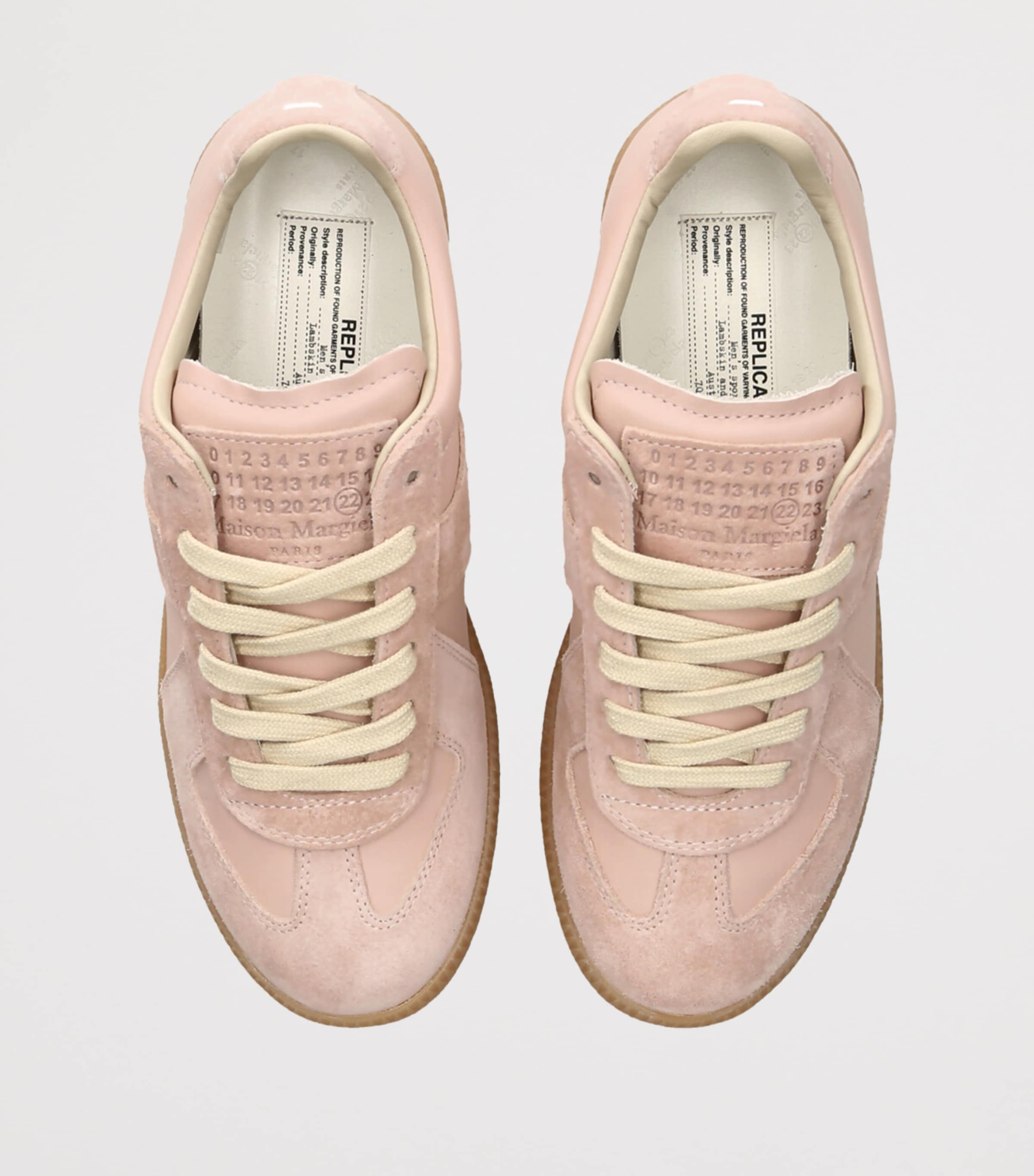 Leather-Suede Replica Sneakers PINK Image 4