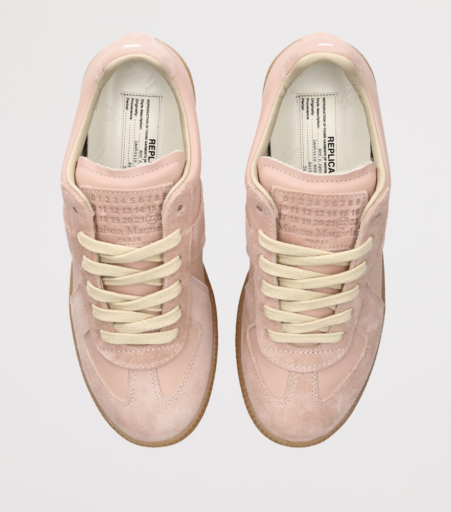 Leather-Suede Replica Sneakers PINK Image 4