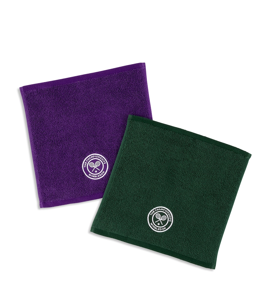 Christy x Wimbledon Face Cloths (Pack of 4) Green / Purple Image 2