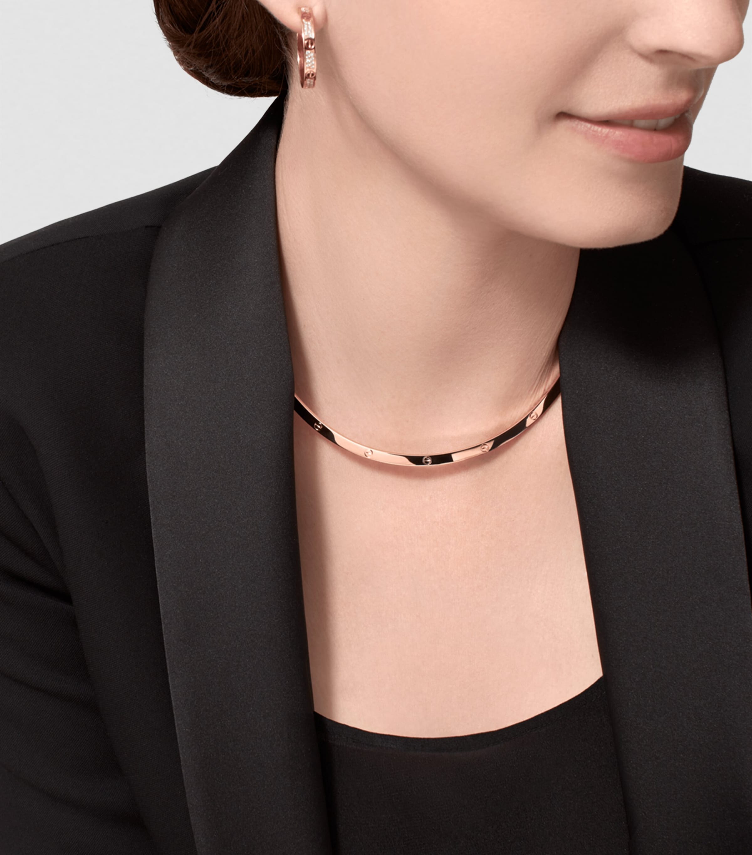 Rose Gold LOVE Torque Necklace (29.5cm) ROSE GOLD Image 3