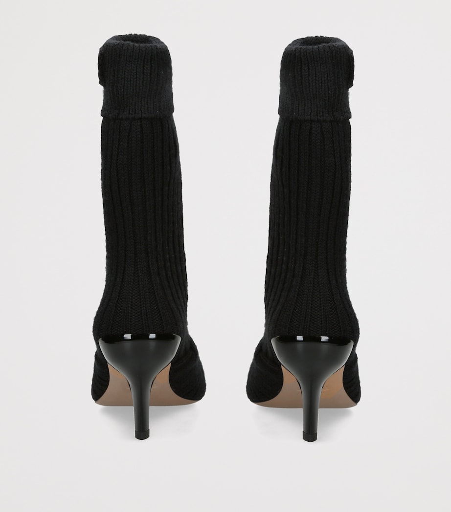 Chloé Knitted Suzie Heeled Boots 60 Black Image 2