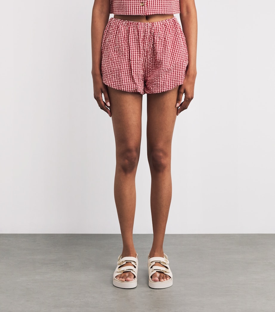 Gingham Aurelia Shorts RED GINGHAM Image 3