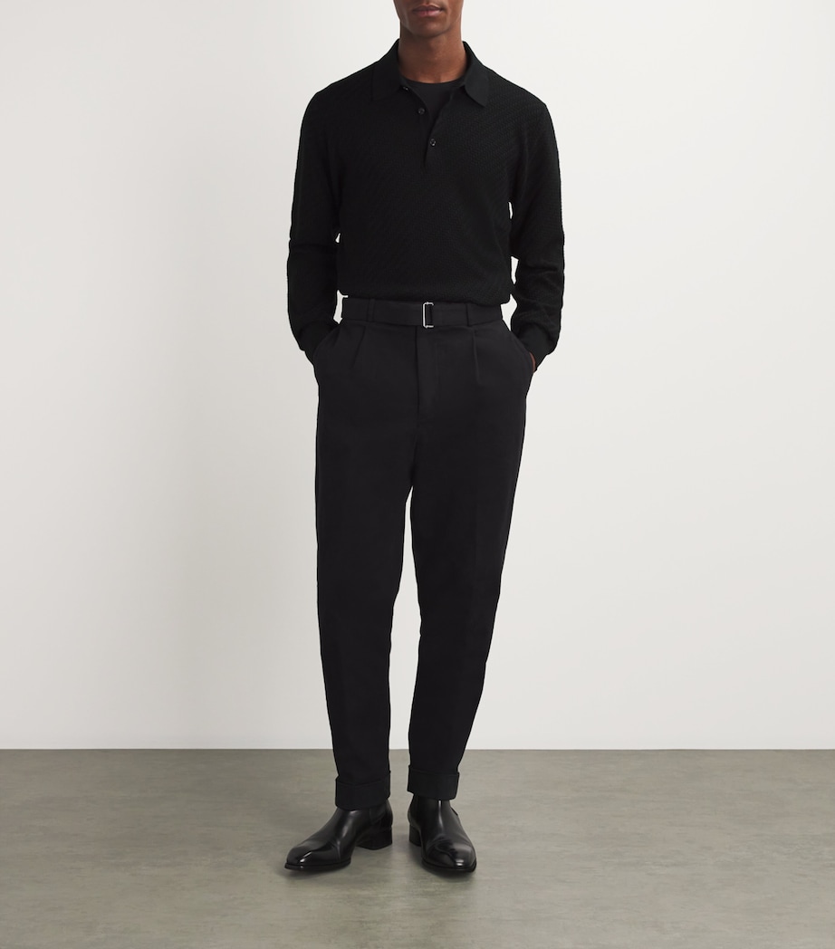 Cotton-Silk Collared Sweater 1000 Image 2