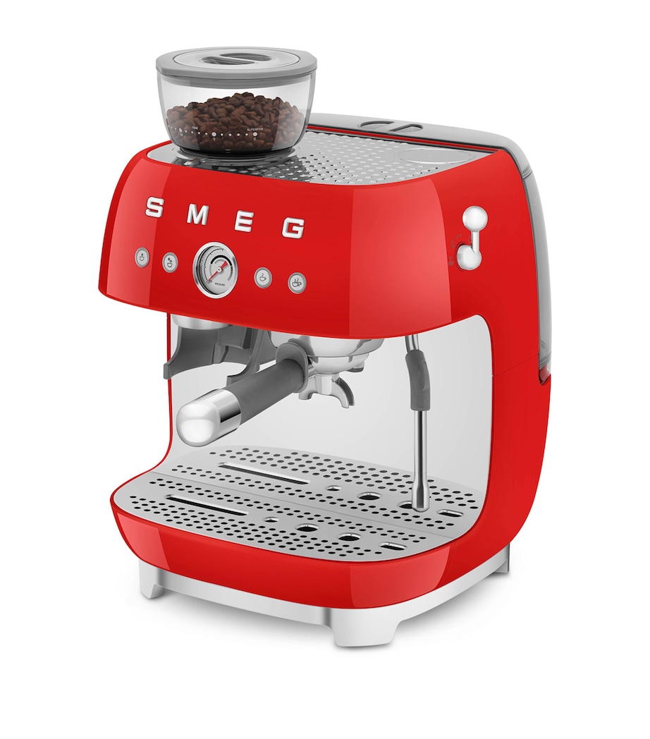 EGF03CRUK Espresso Coffee Machine with Grinder RED Image 6