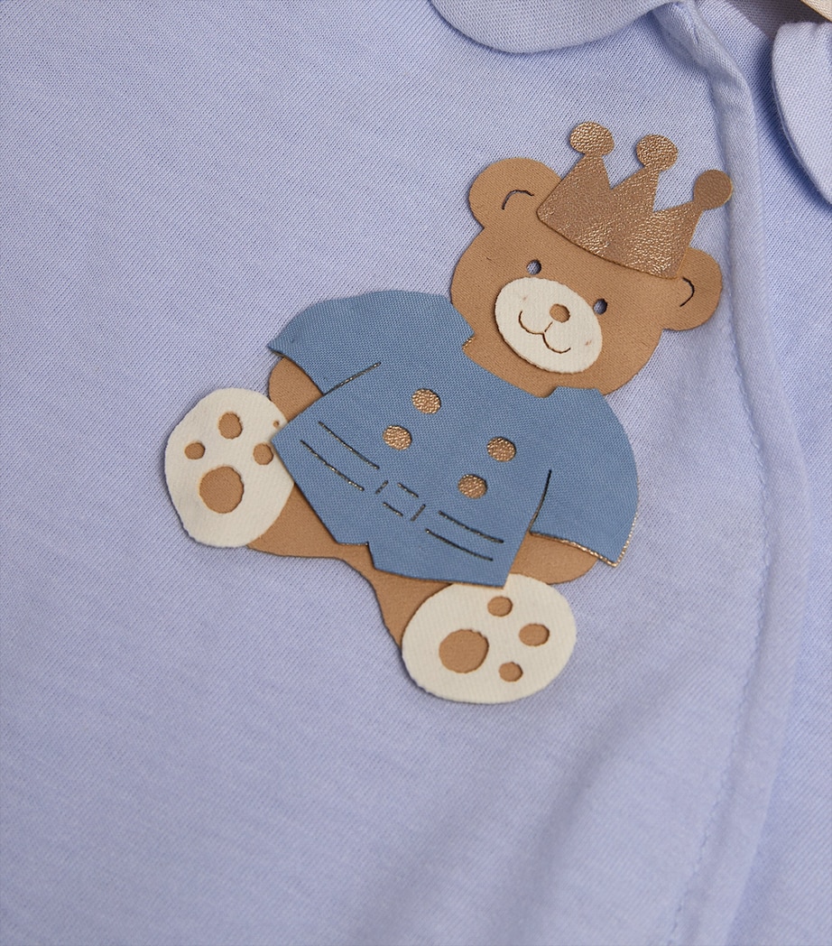 Story Loris Royal Bear All-In-One and Hat Set (1-9 Months) Azurro Image 4