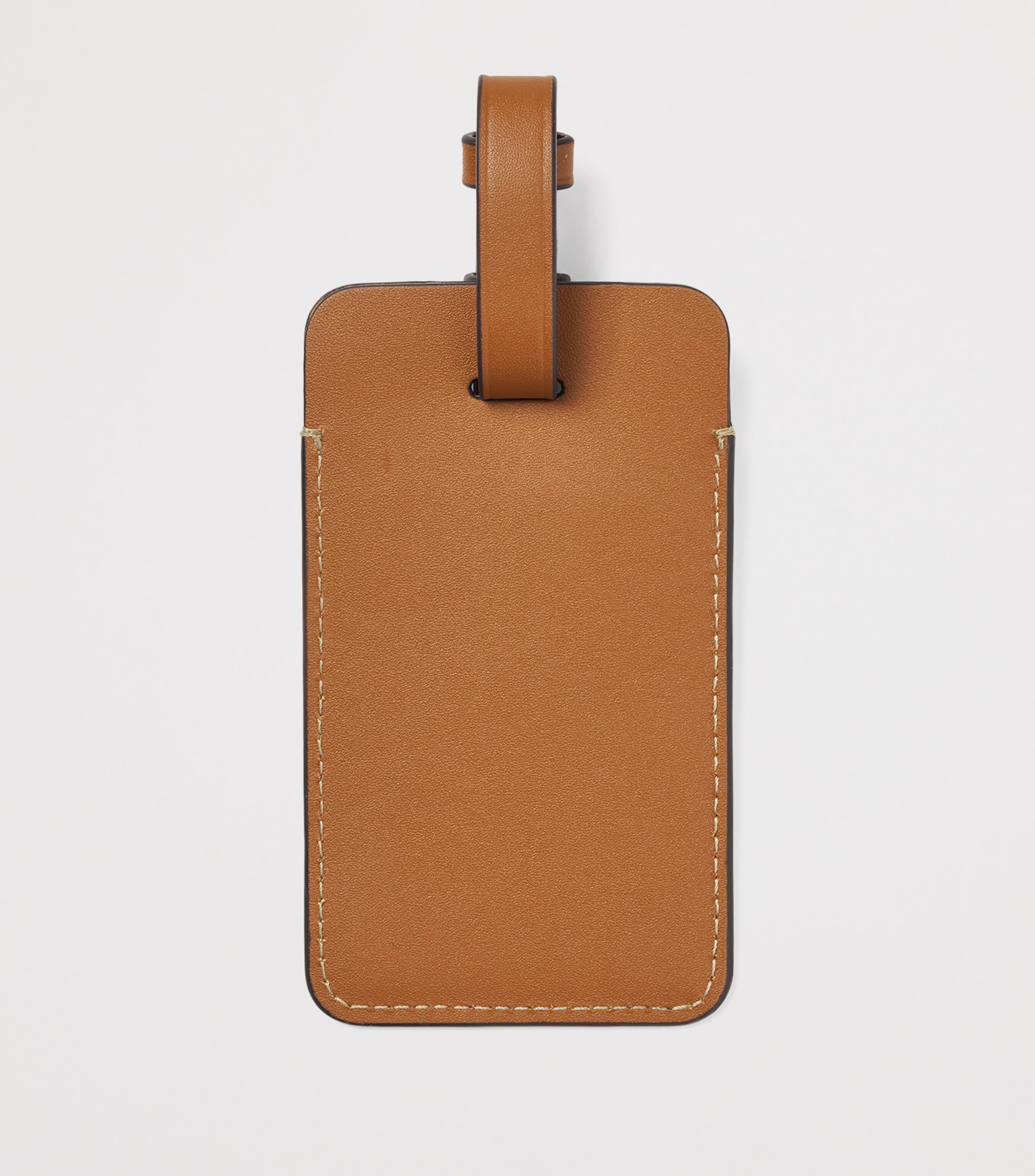 Leather Luggage Tag TAN Image 2