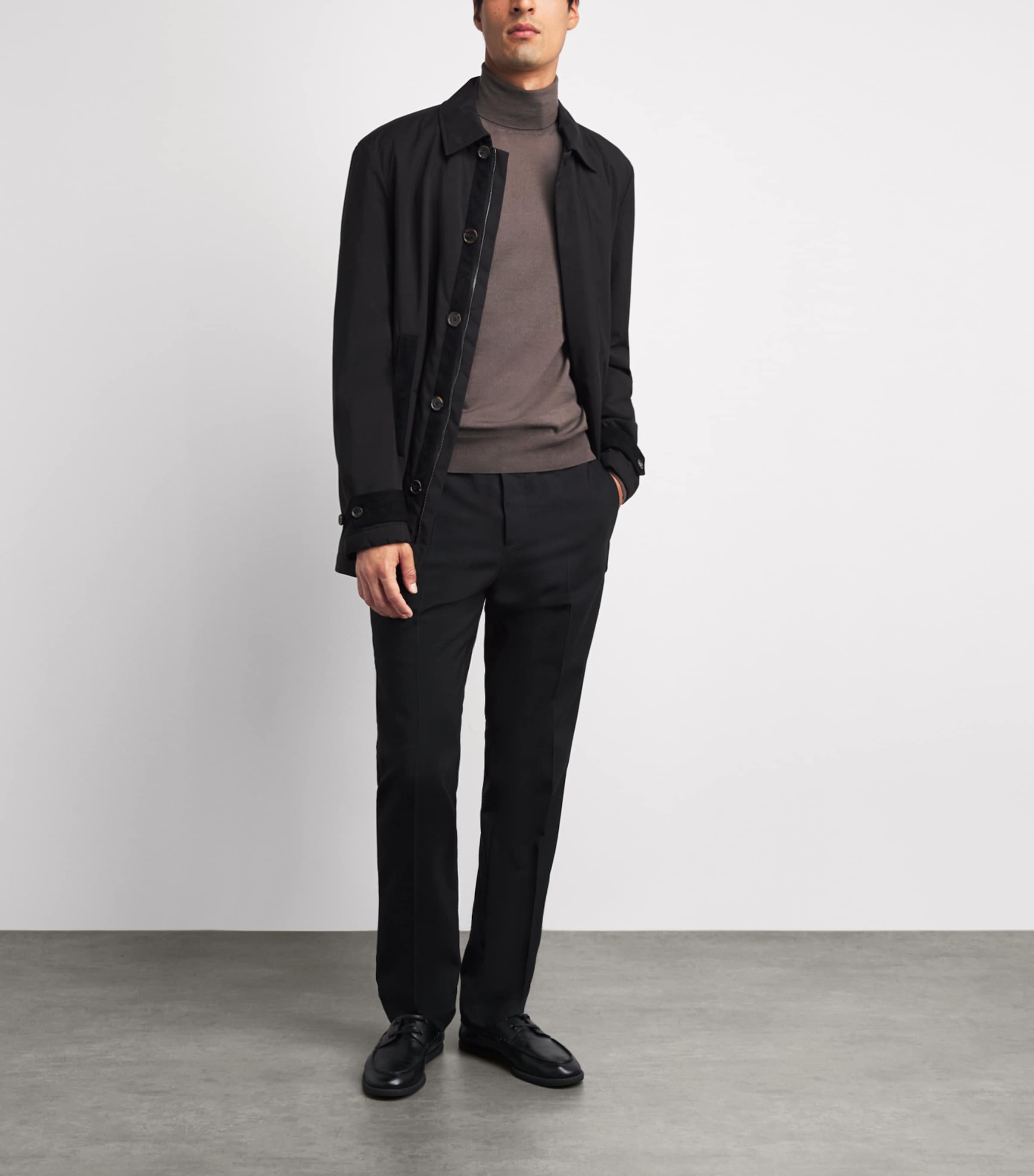 Corneliani Mens Merino Rollneck Sweater Brown Image 2