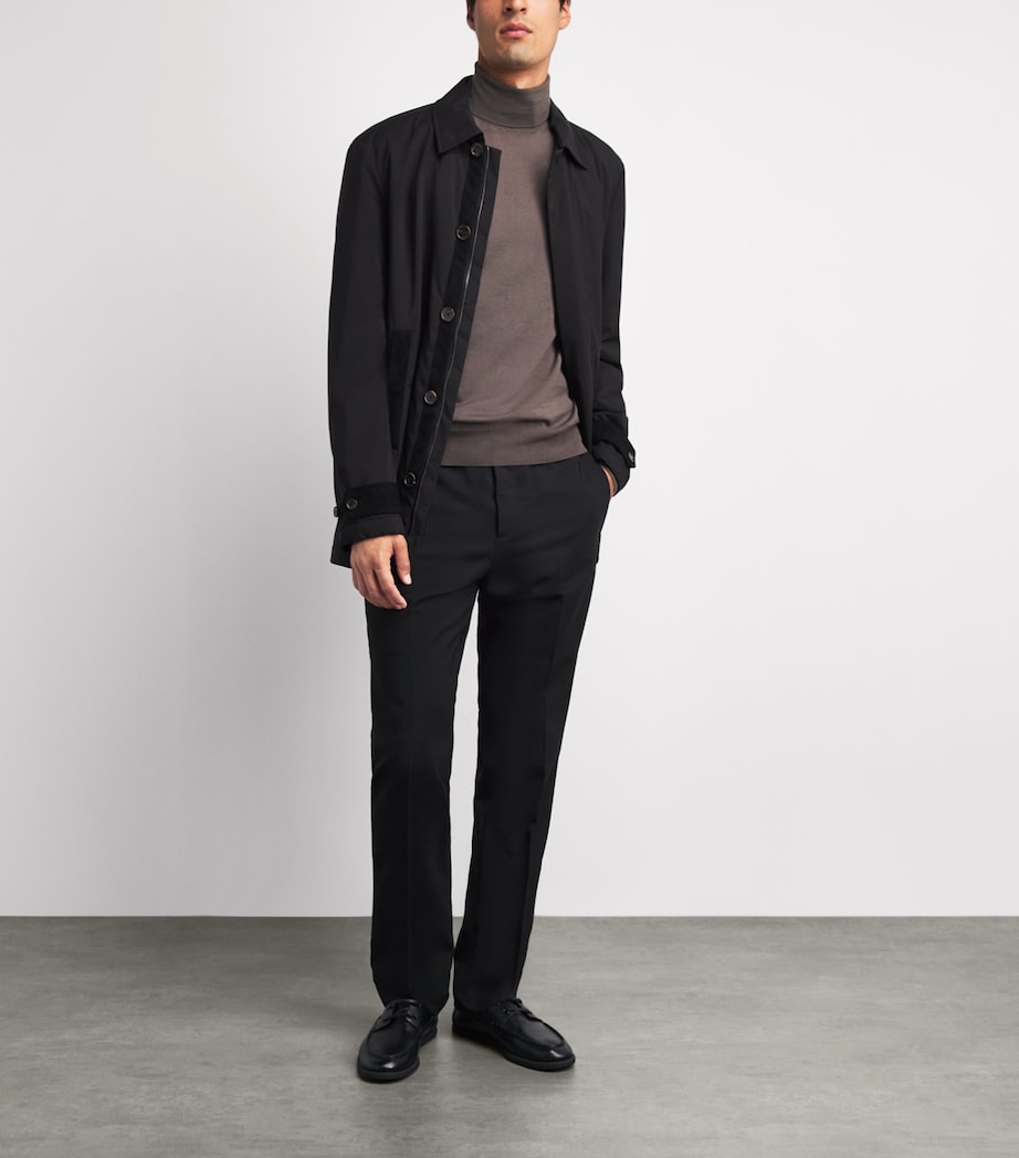 Corneliani Mens Merino Rollneck Sweater Brown Image 2