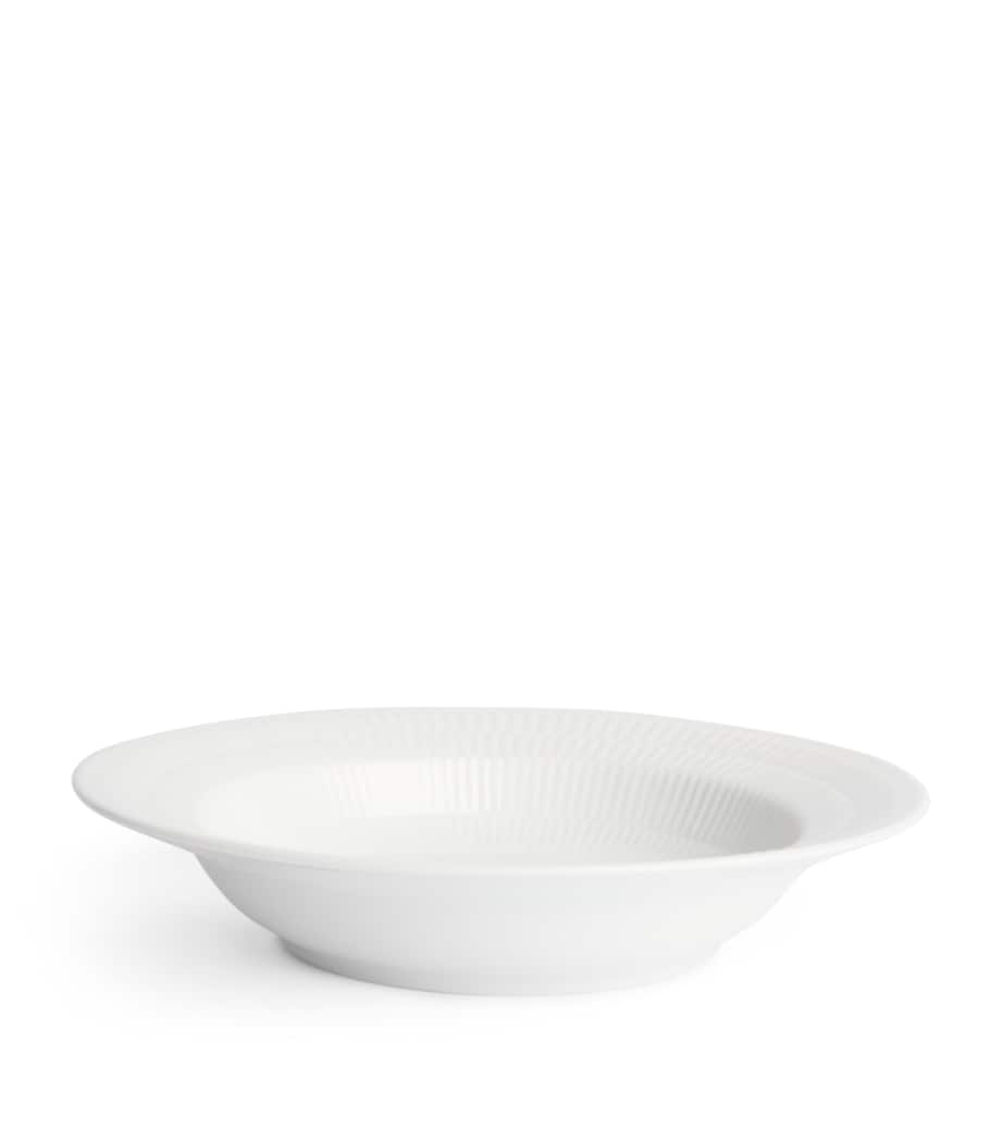 White Fluted Deep Plate (21cm) WHITE Image 1