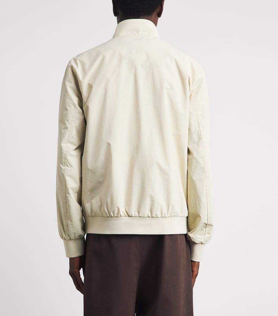 Fred Perry Mens High-Neck Brentham Jacket Oatmeal Image 5