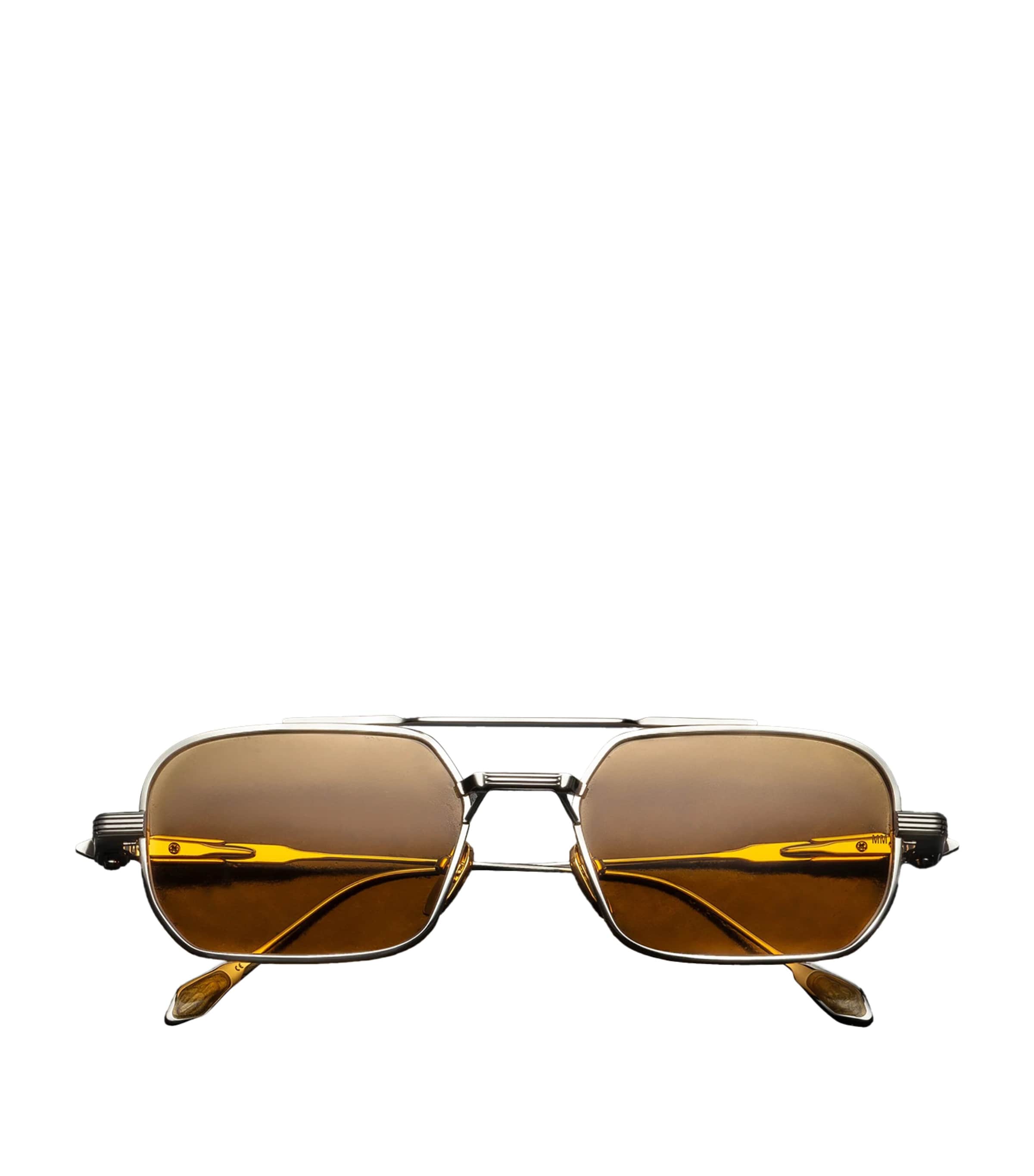 Jacques Marie Mage Deaver Aviator Sunglasses In Gold