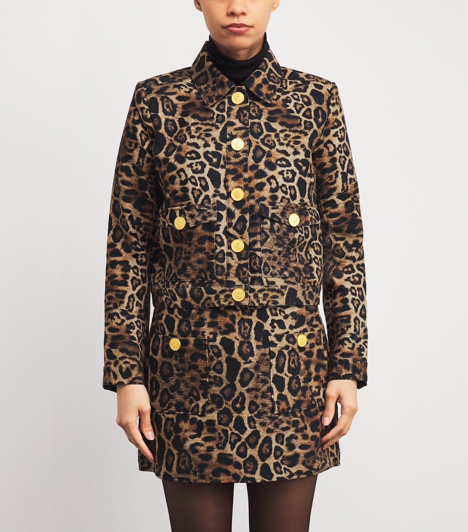 Cotton Leopard Nyx Jacket BROWN MLTI PATCH LEO Image 3