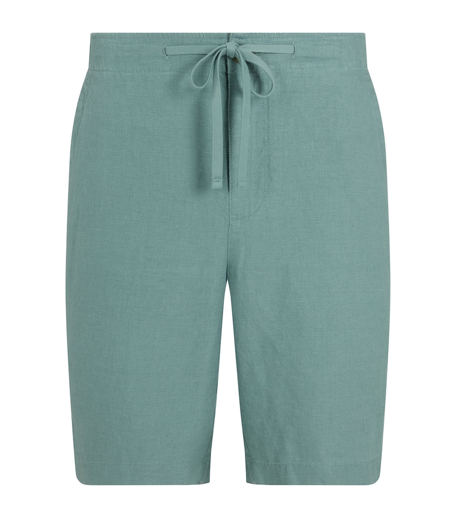 Linen Drawstring Shorts LAGOON-405LAG Image 1