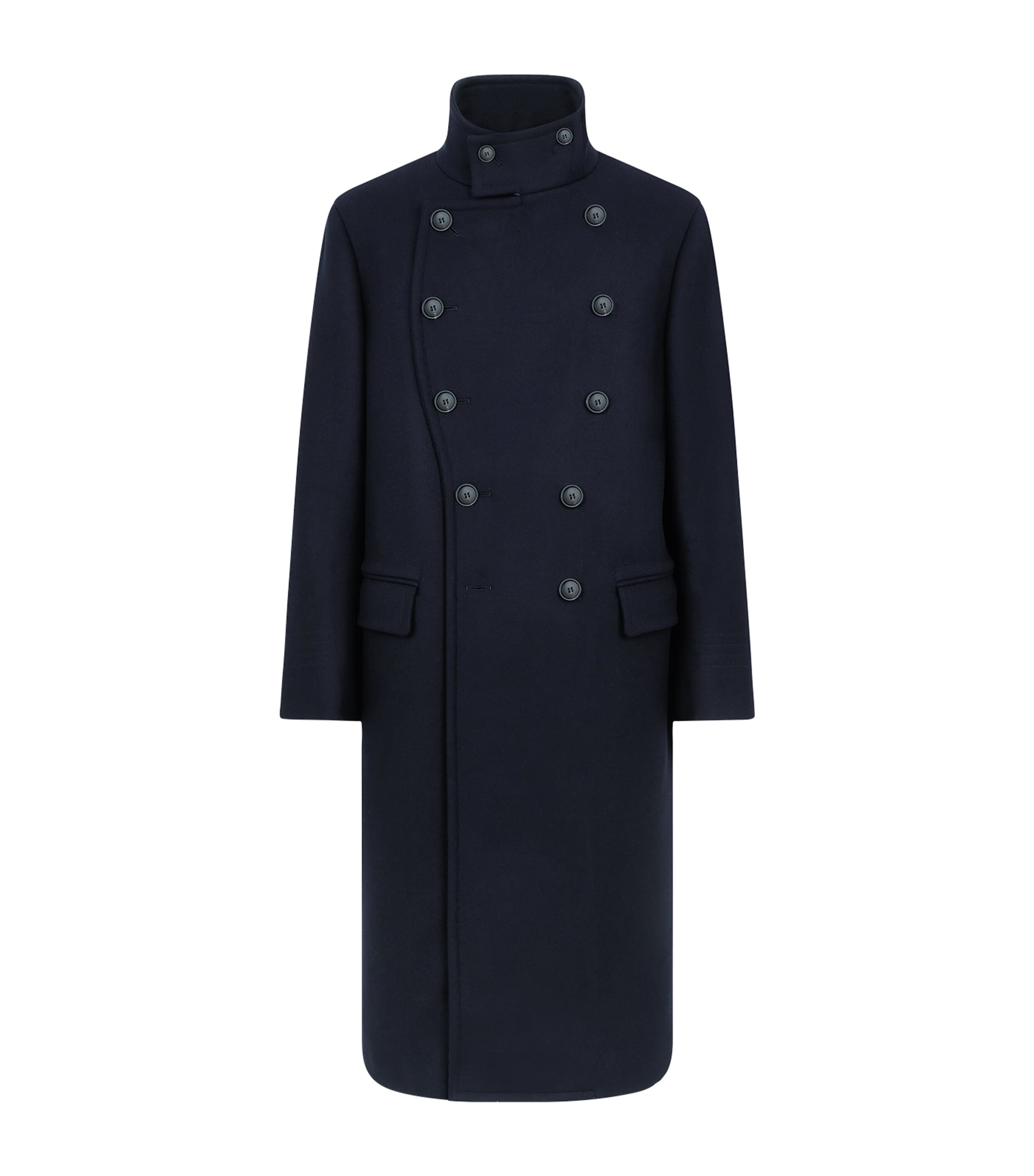 TOM FORD Mens Wool Military Overcoat Ucd Image 1