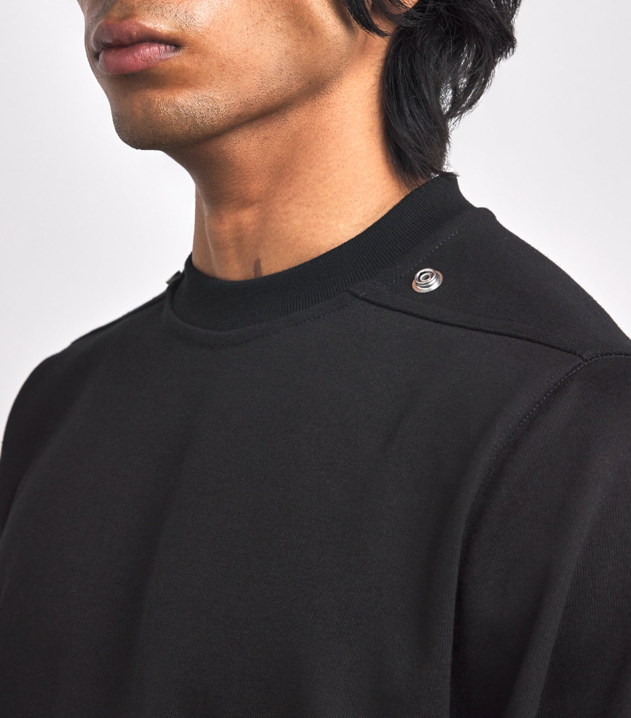 Rick Owens Mens Cotton Jumbo T-Shirt Black Image 6