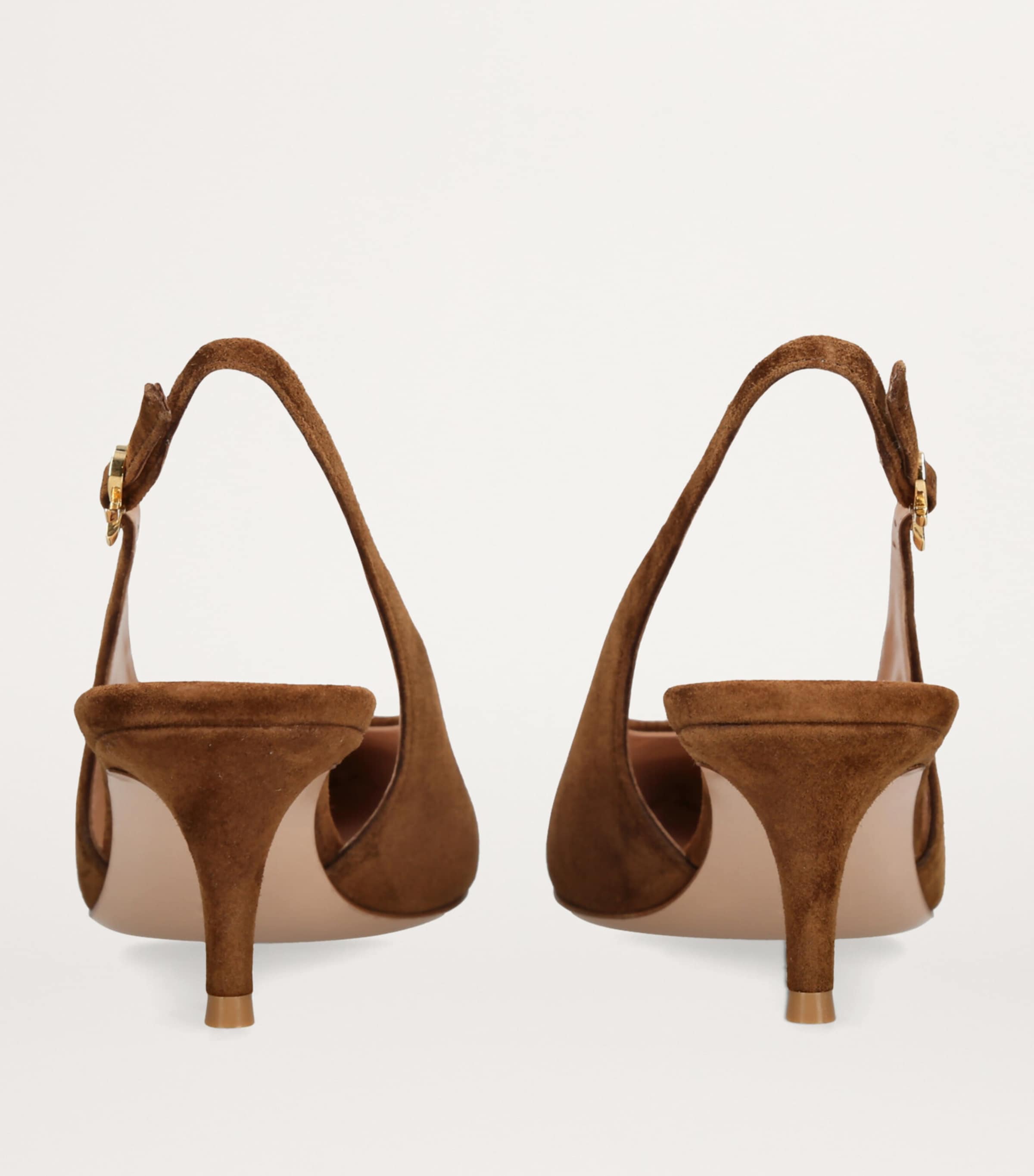 Suede Robbie Slingback Pumps 55 TAN Image 2