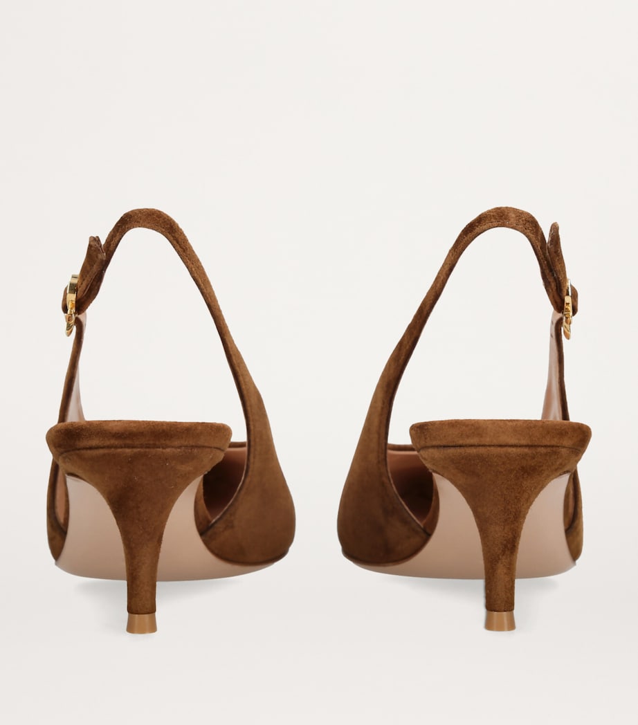 Suede Robbie Slingback Pumps 55 TAN Image 2