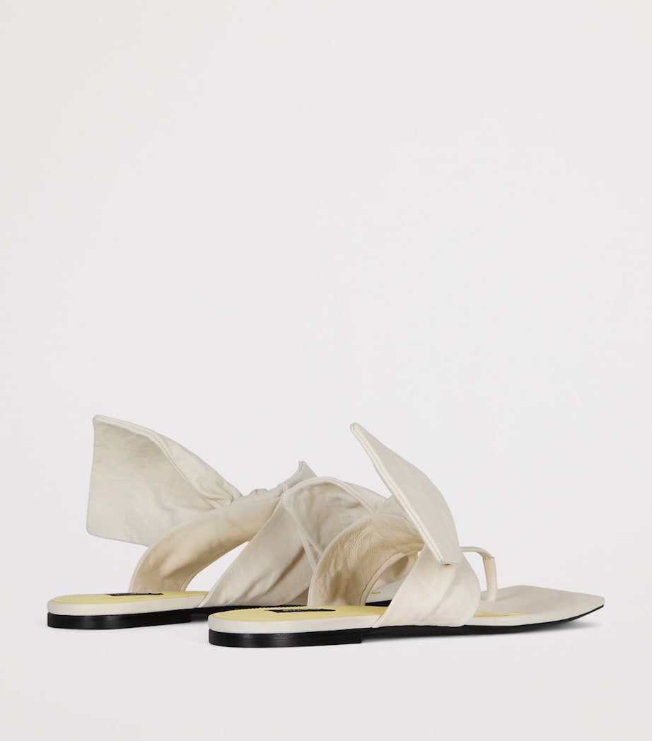 Givenchy Leather Boudoir Bow Sandals Ivory Image 4