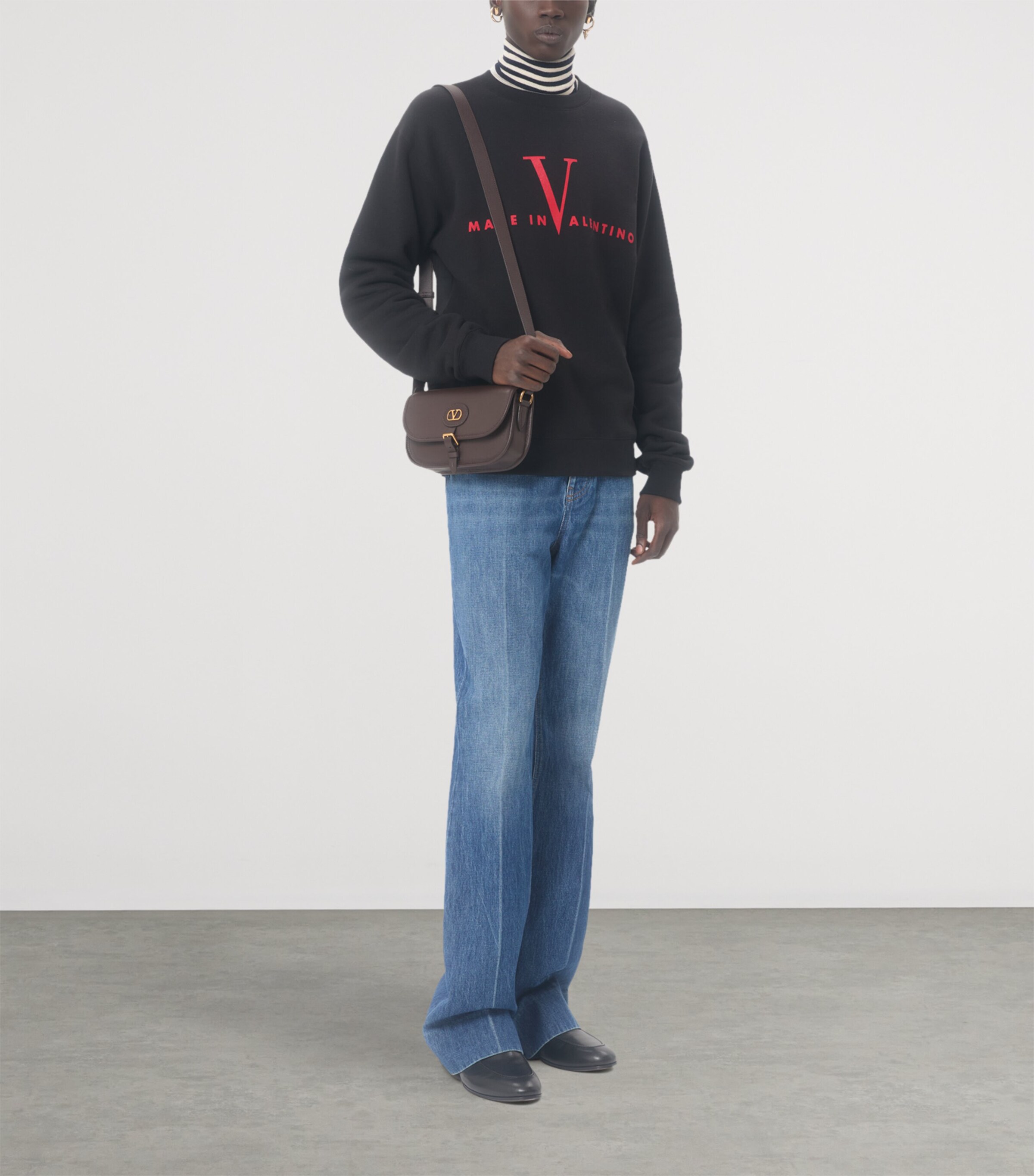 Cotton Made in Valentino Logo Sweatshirt 0NR Image 5