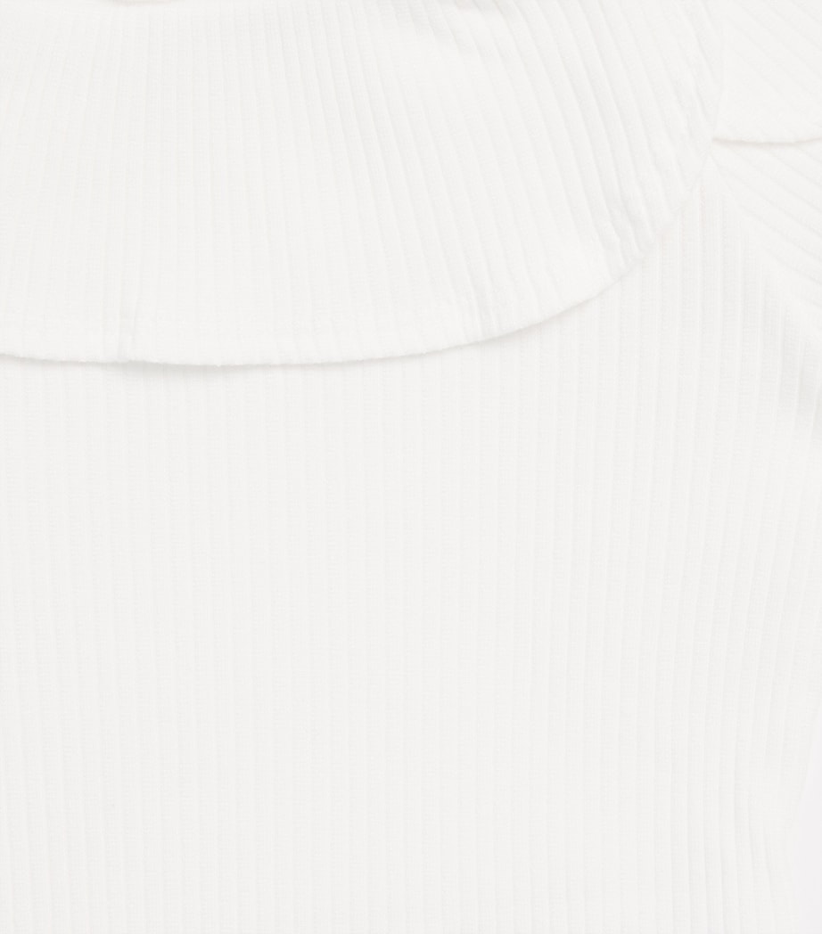 Monnalisa Pearl-Trim Ruffle Sweater (4-12 Years) Panna Image 3