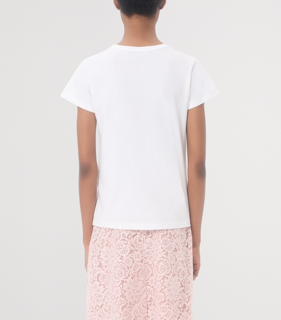 Valentino Womens Cotton Logo T-Shirt Image 5