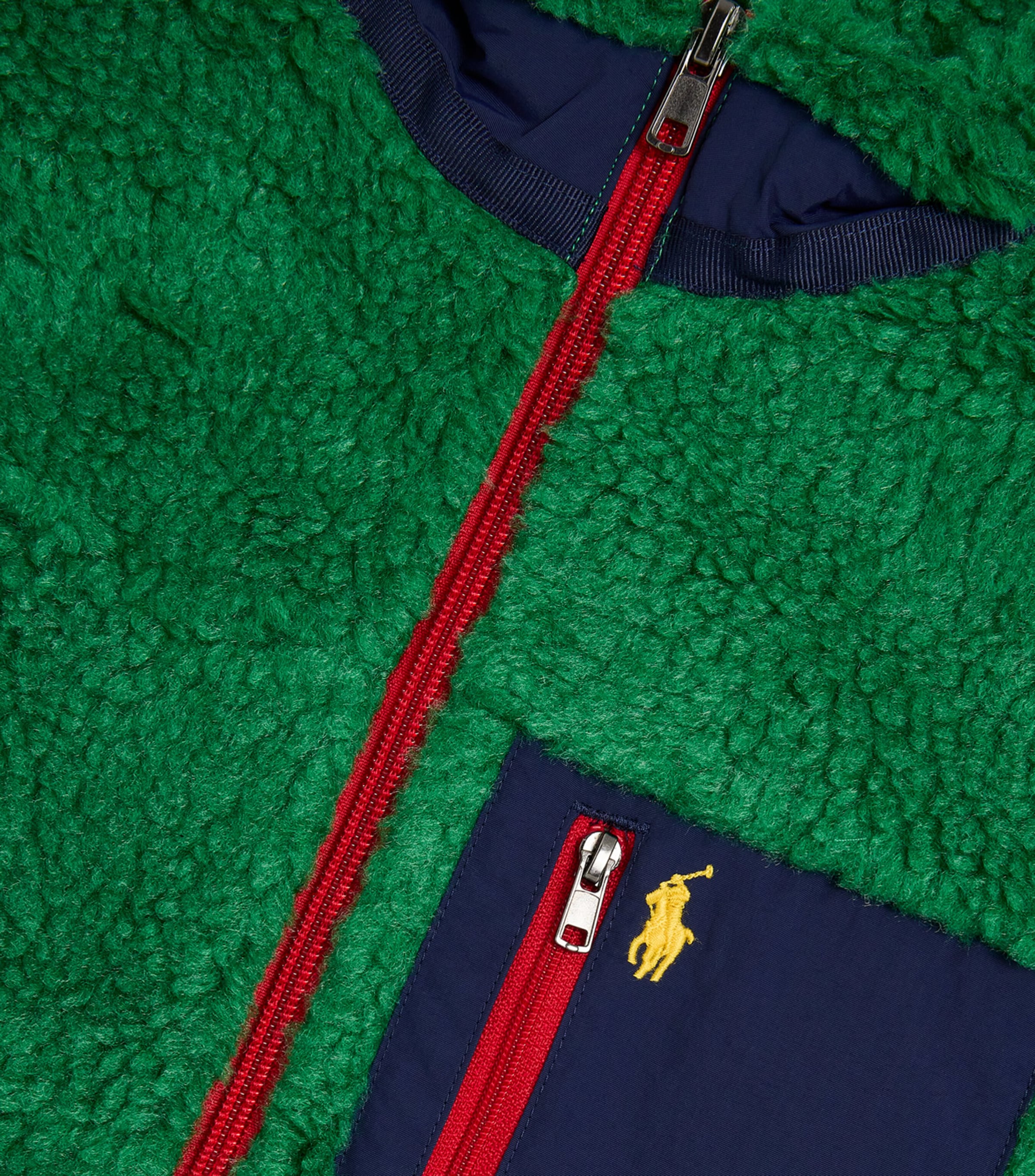 Ralph Lauren Kids Fleece Gilet (6-14 Years) Green Image 3