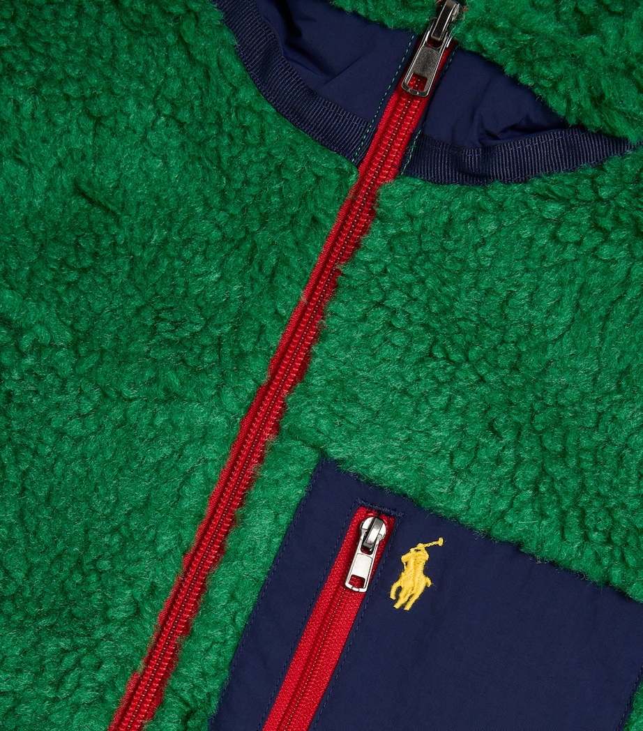 Ralph Lauren Kids Fleece Gilet (6-14 Years) Green Image 3