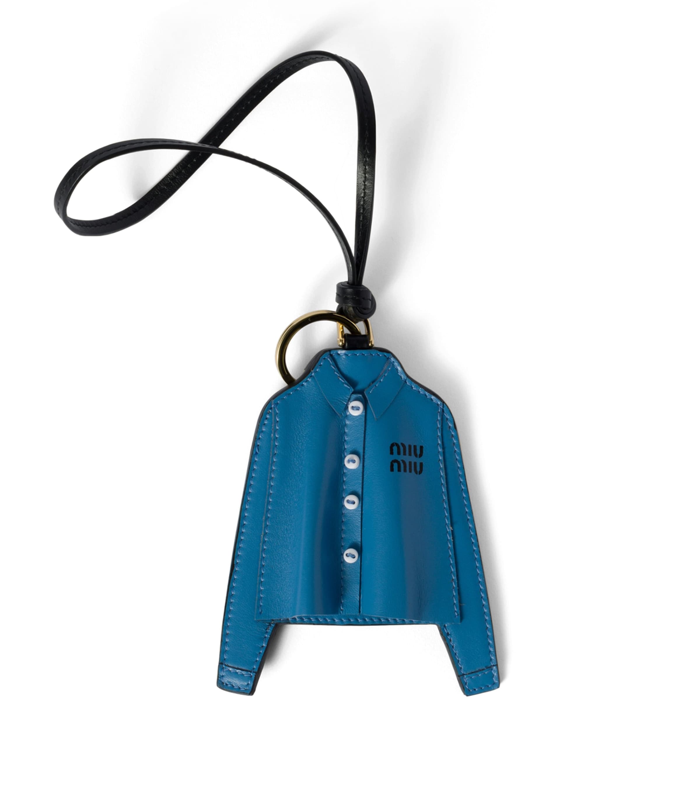キーホルダー・キーリング Miu Miu Miu Shirt Leather Key Ring Miu Miu Leather Shirt Keychain | Harrods UK
