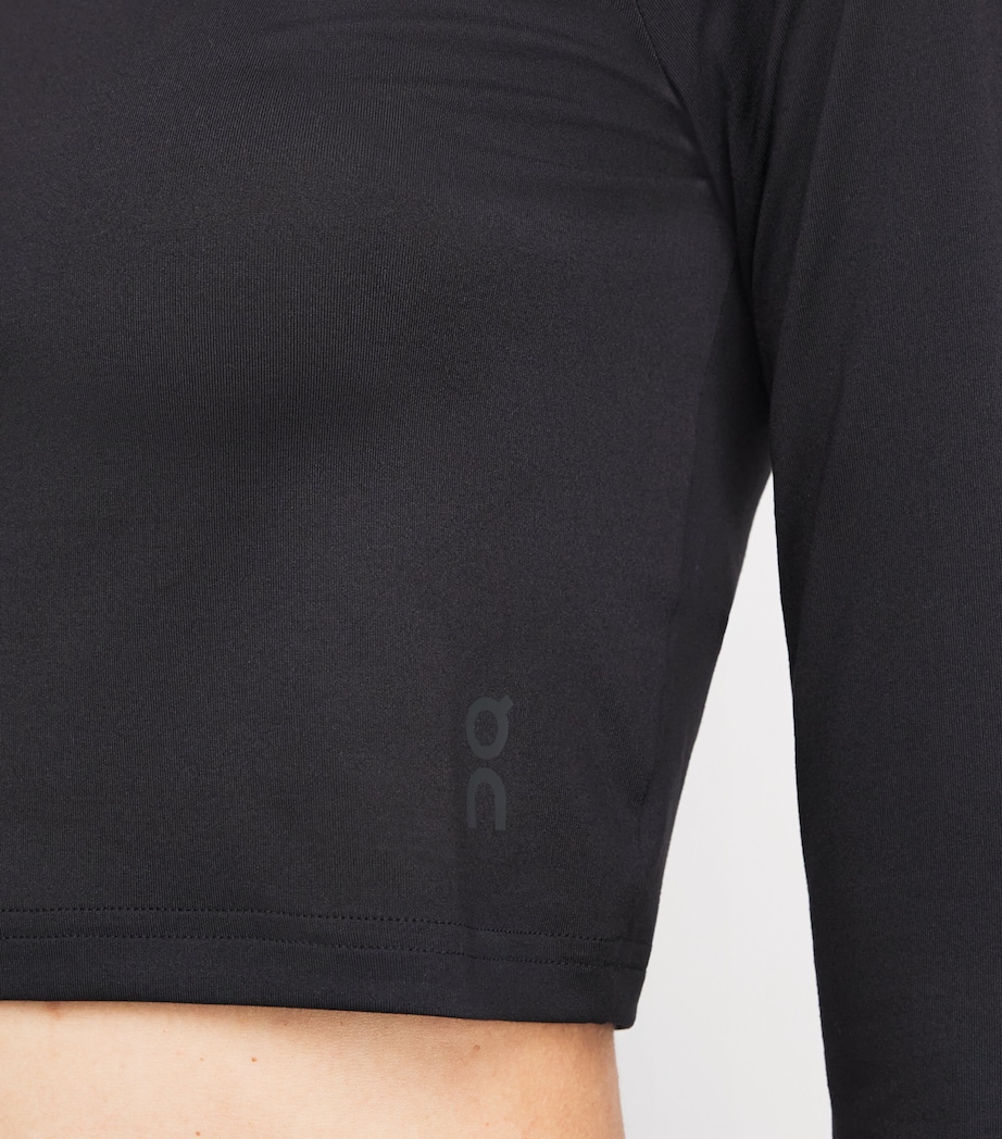 Long-Sleeve Studio Crop Top BLACK Image 6