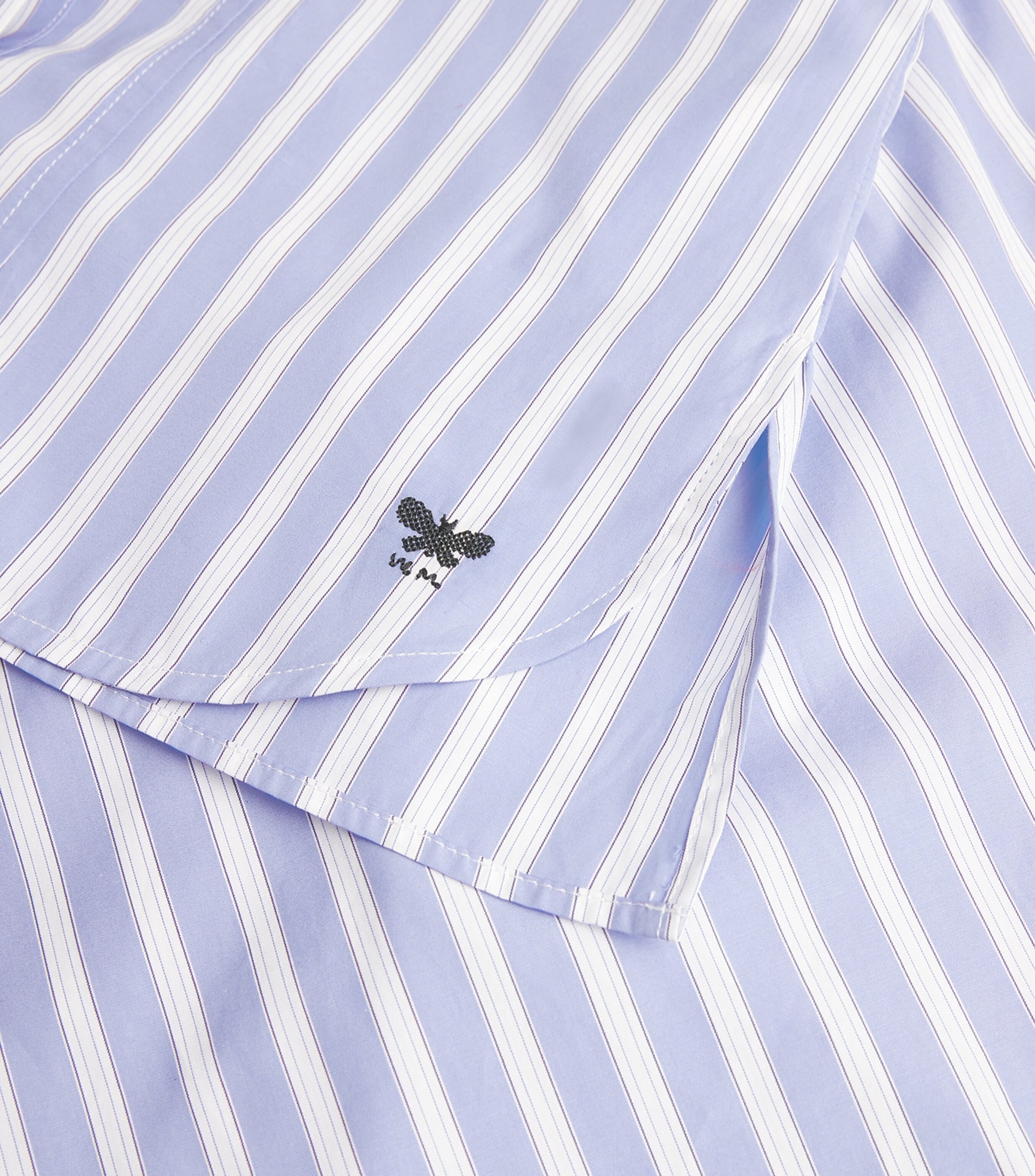 Weekend Max Mara Womens Cotton Tie-Waist Striped Shirt Light Blue Image 5