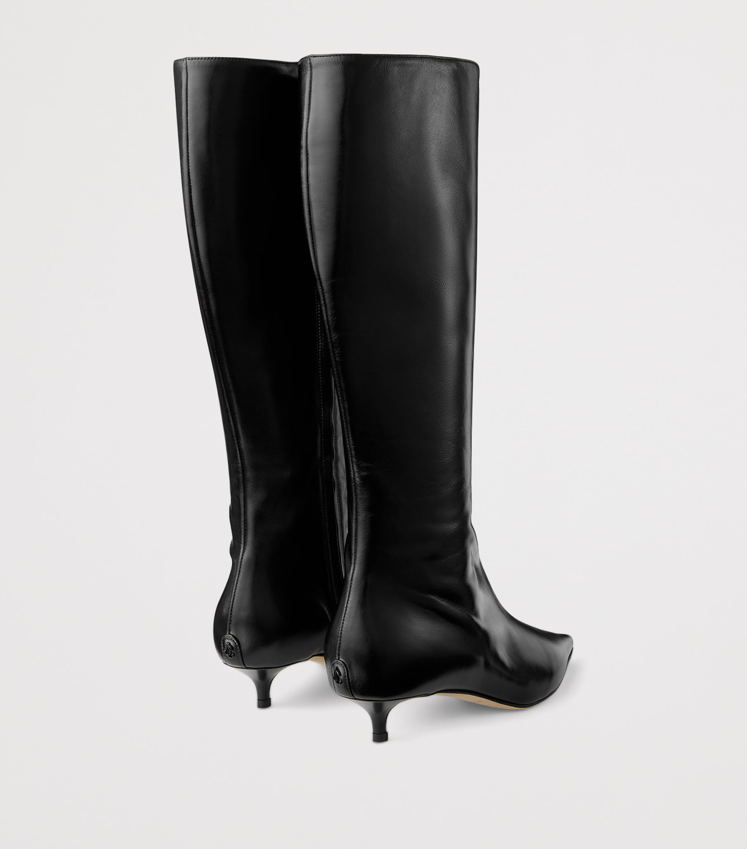 Jimmy Choo Womens Amis 35 Leather Knee-High Boots Black Image 3